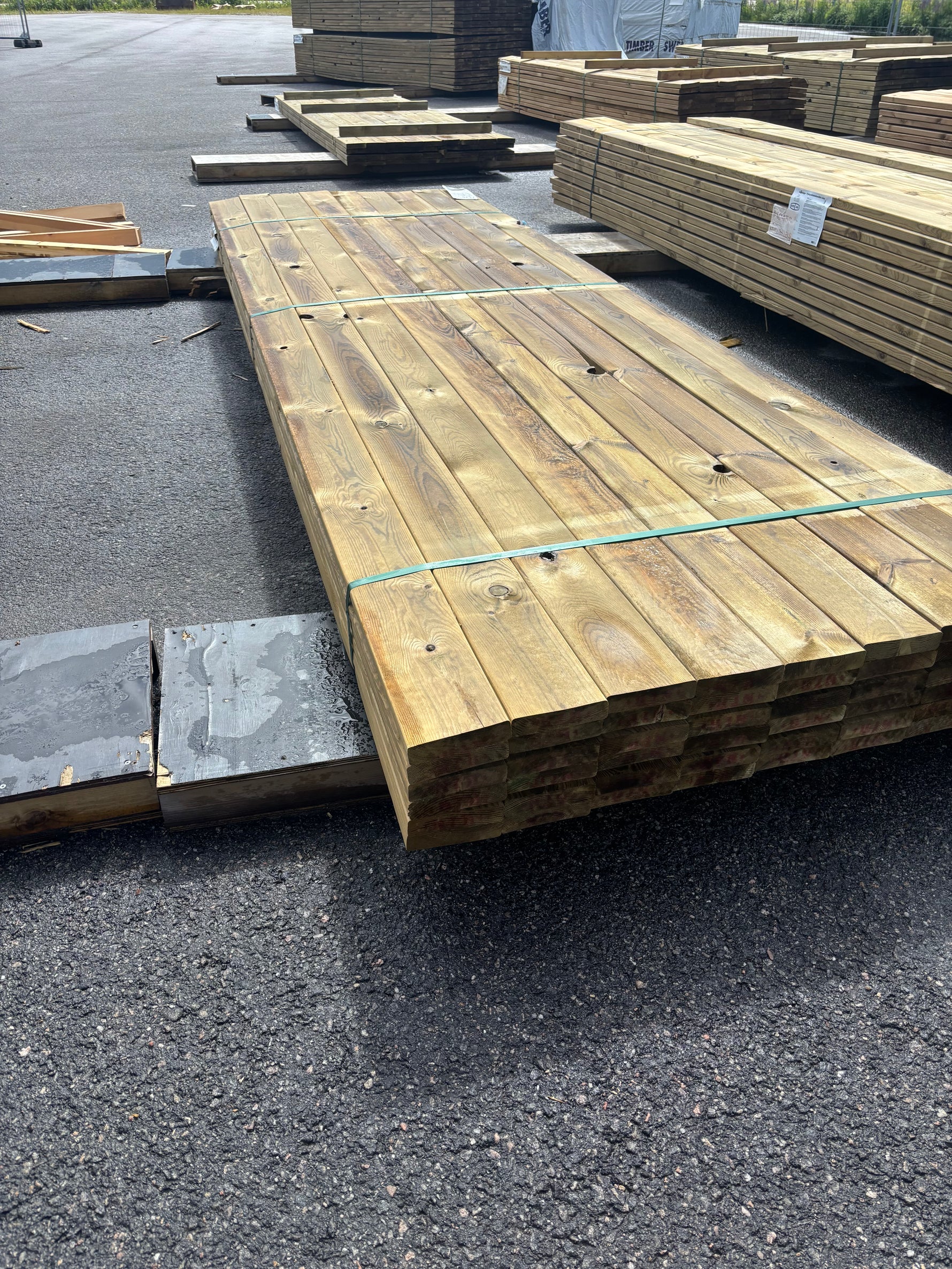Paket Tryckimpregnerad Trall 28x120mm Furu, 54st 3,6m (Andra-sortering)