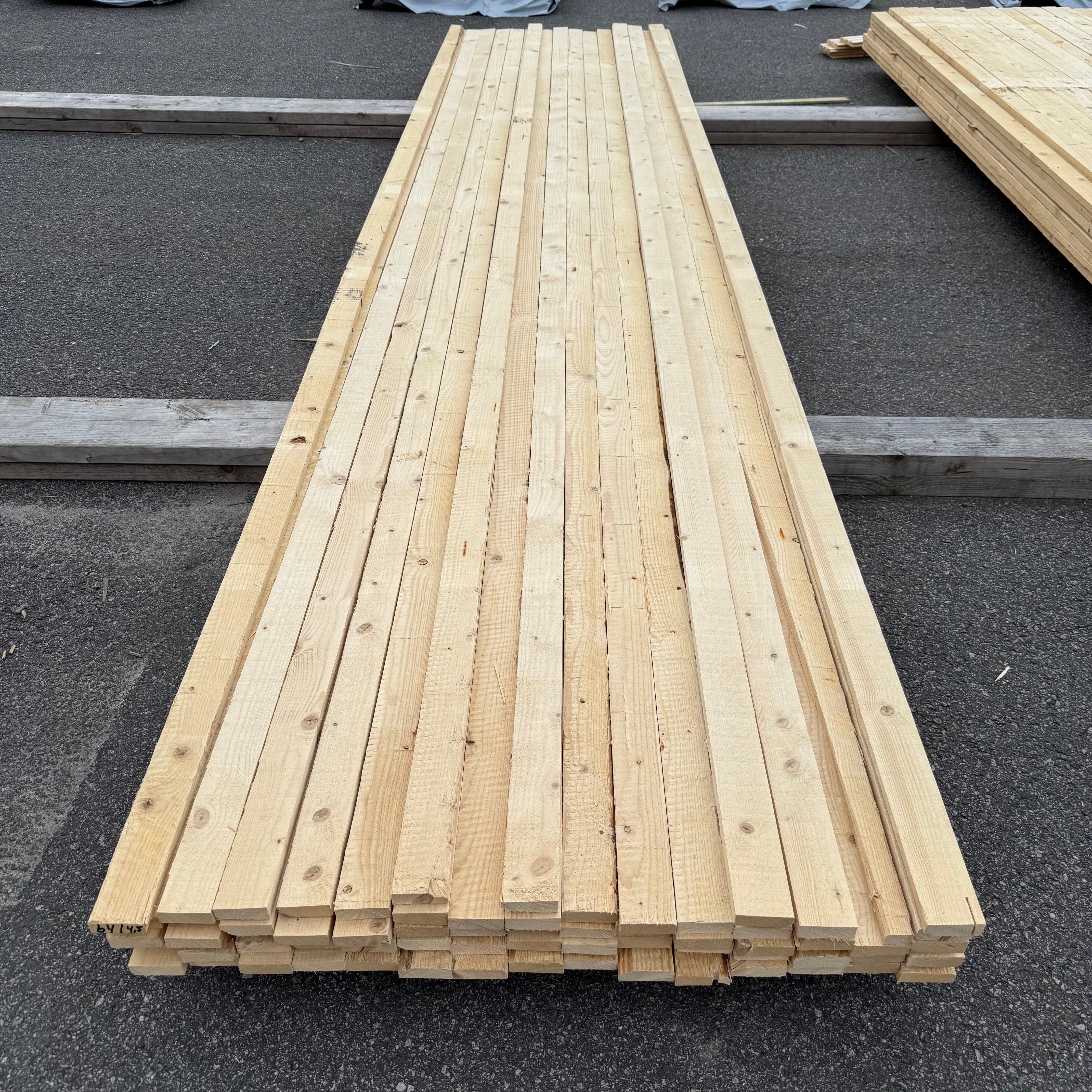 Paket Brädor 19x63mm – 64 st (4,50 m, gran, ohyvlad/råsågad)