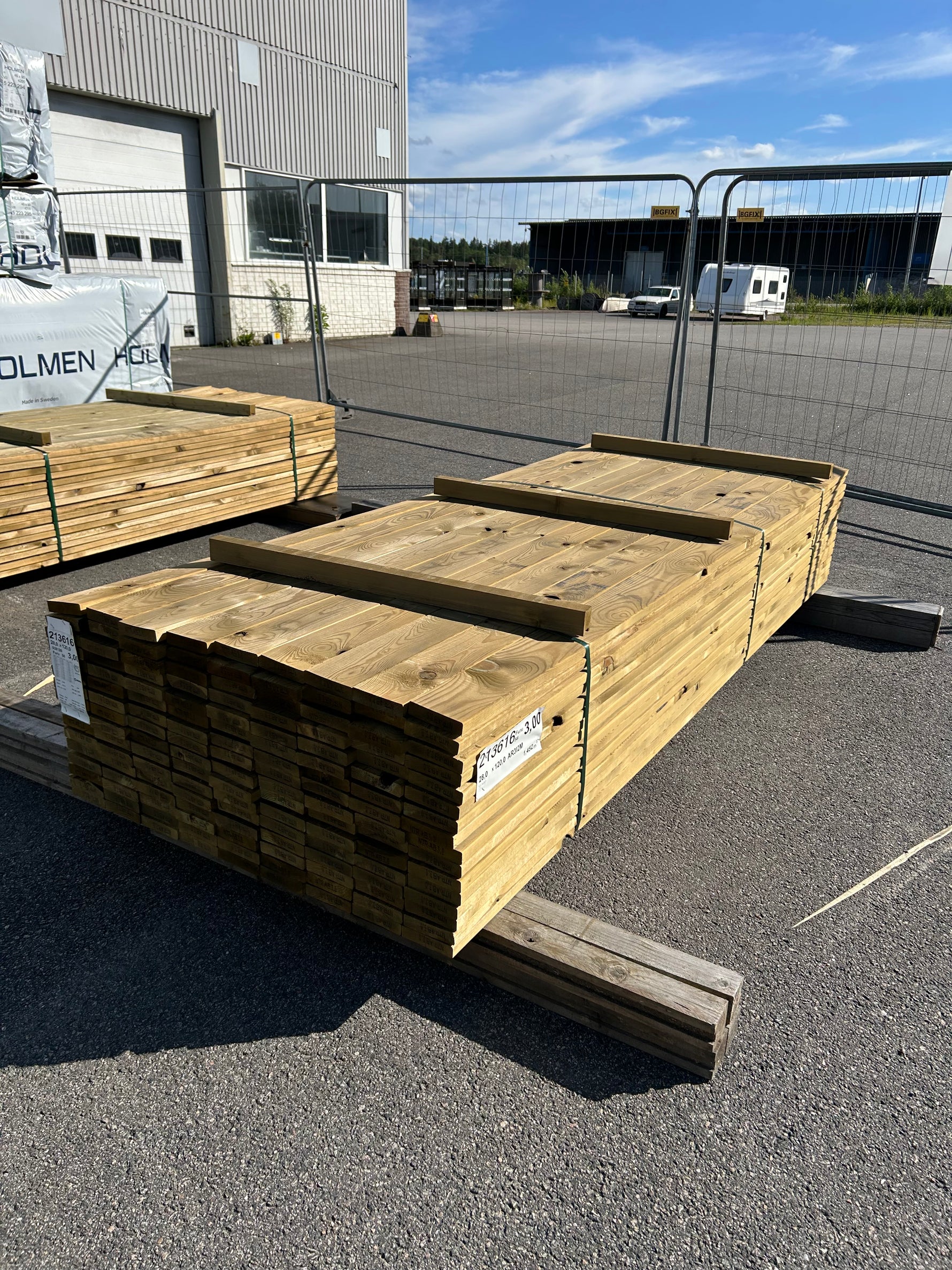 Paket Tryckimpregnerad Trall 28x120mm 3,00m 144st B-Sortering