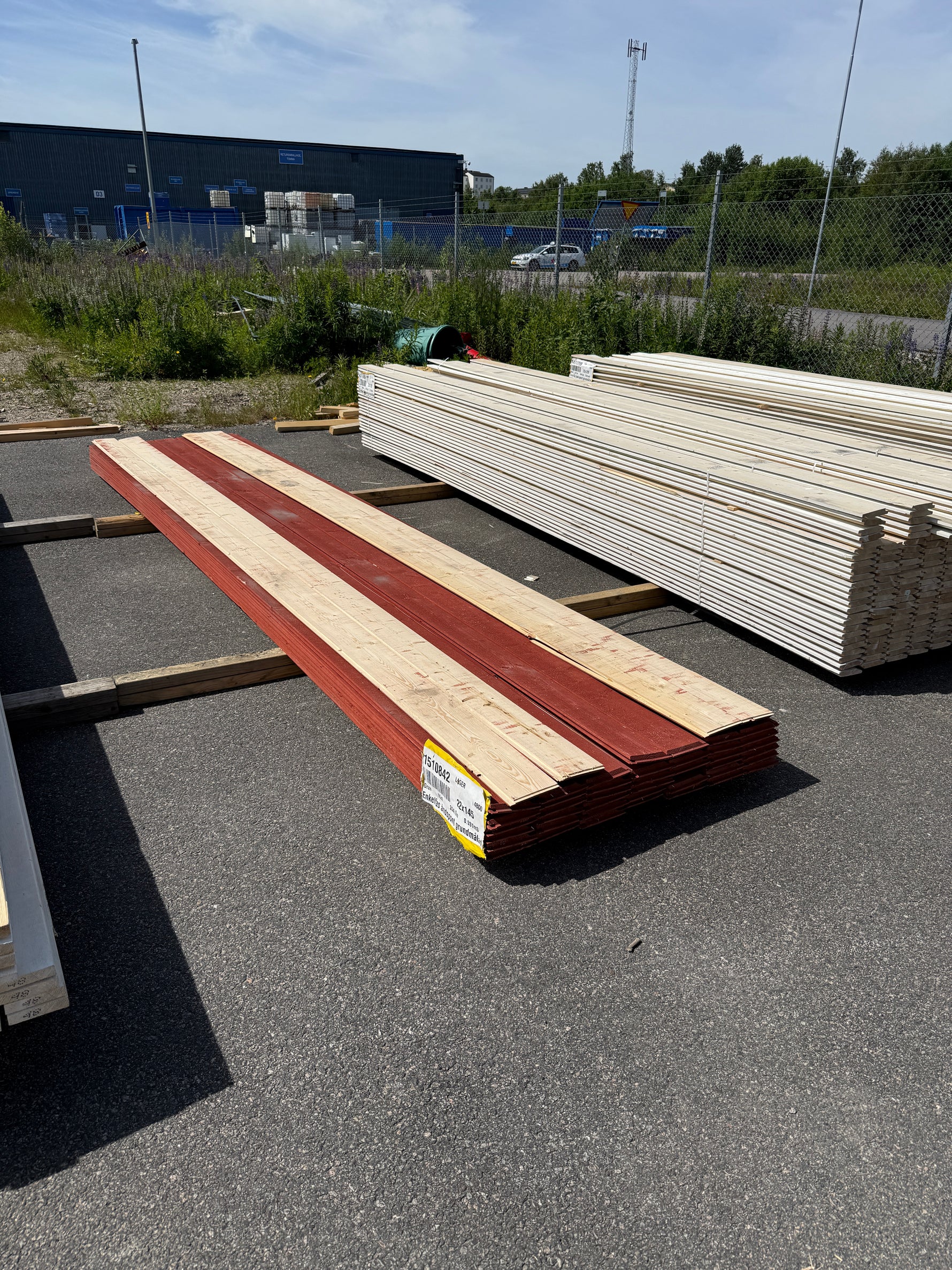 Paket Ytterpanel Enkelfas Ändspont 22x145mm, 46st 4.80m Grundmålad&nbsp;
