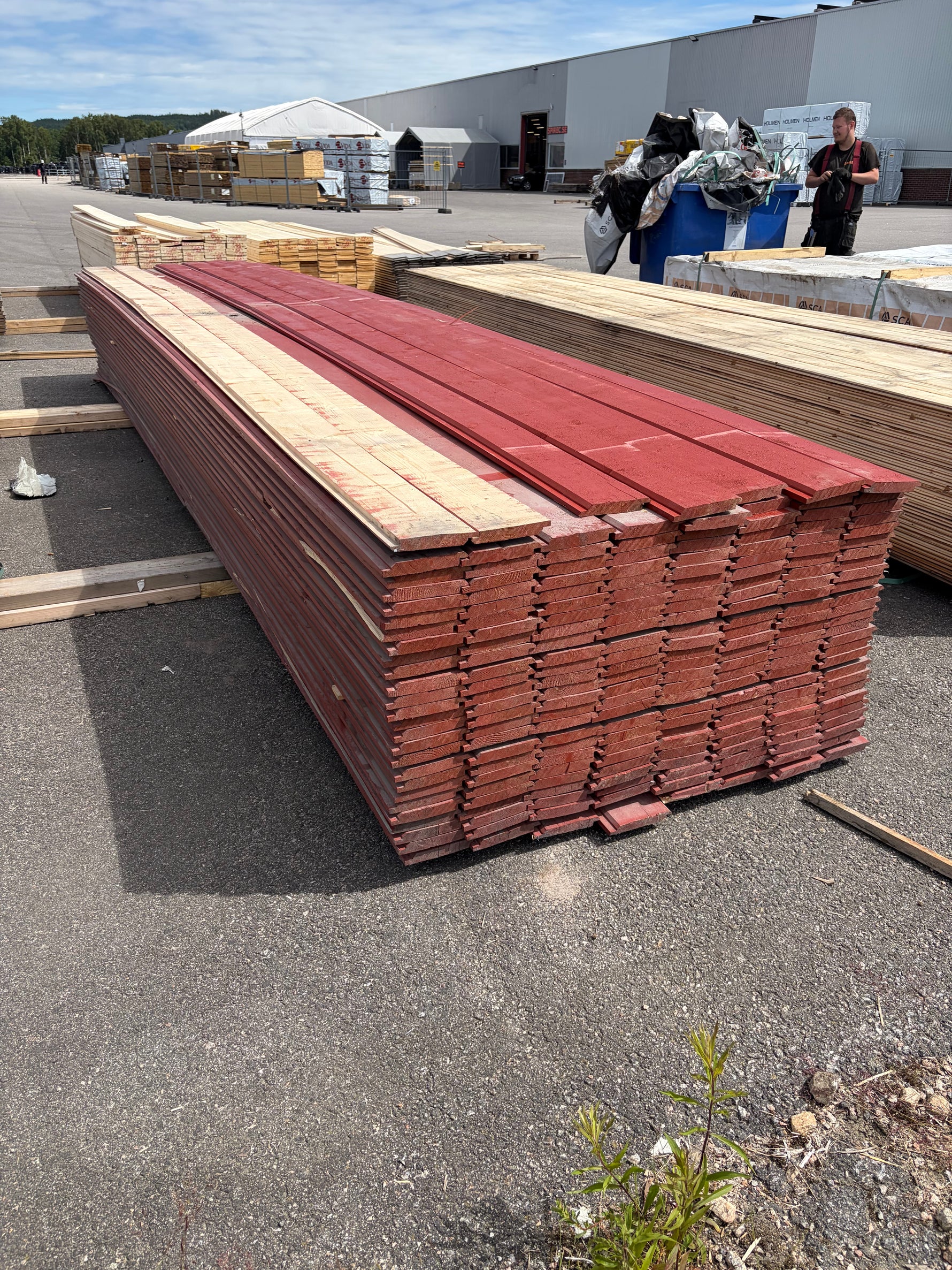 Paket Ytterpanel Dubbelfas Fals 22x145mm, 207st 5.40m Mellanstruken