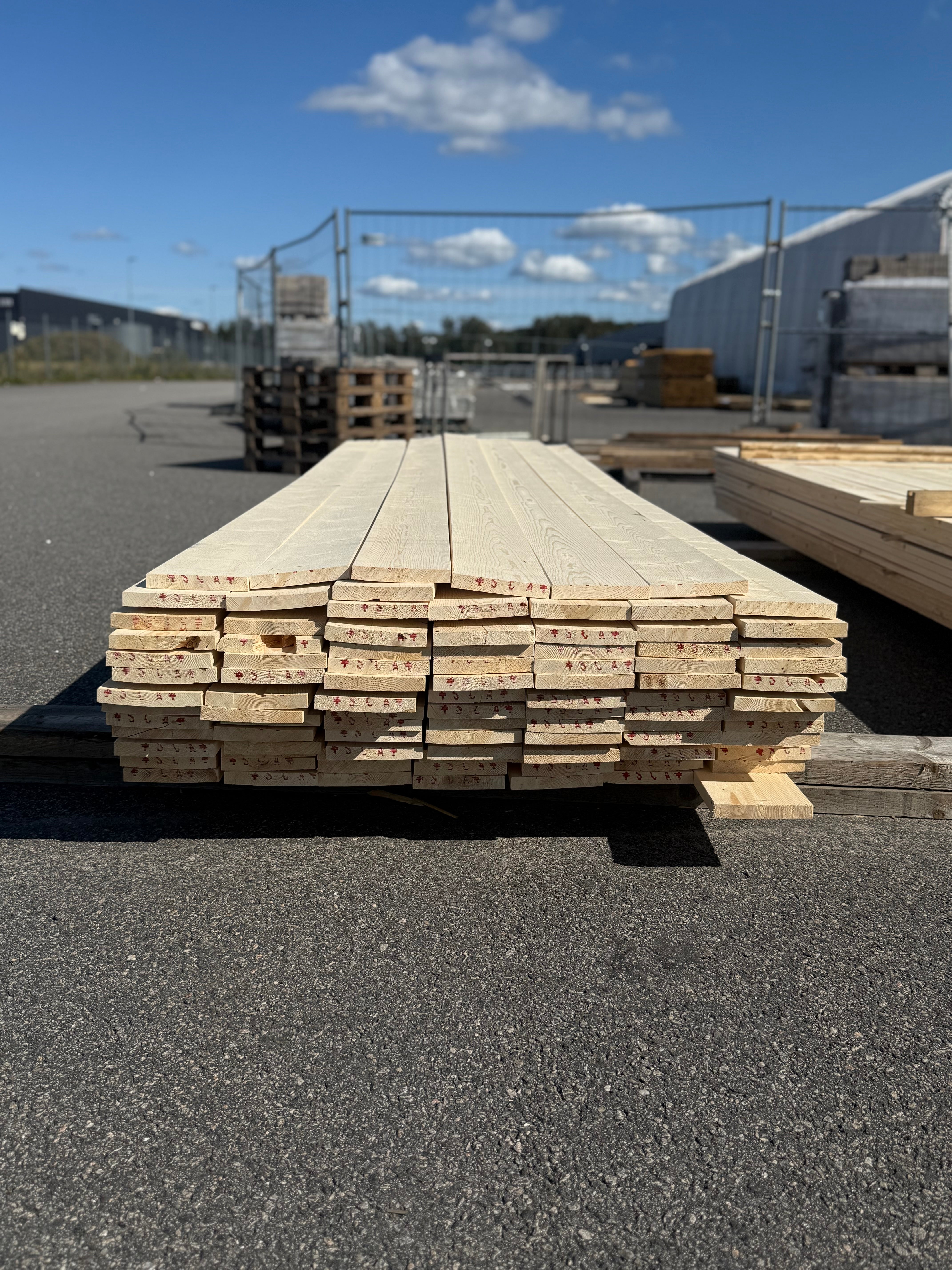 Paket Finsågad Panel 22x145mm 98st 3.60m – Andra sortering