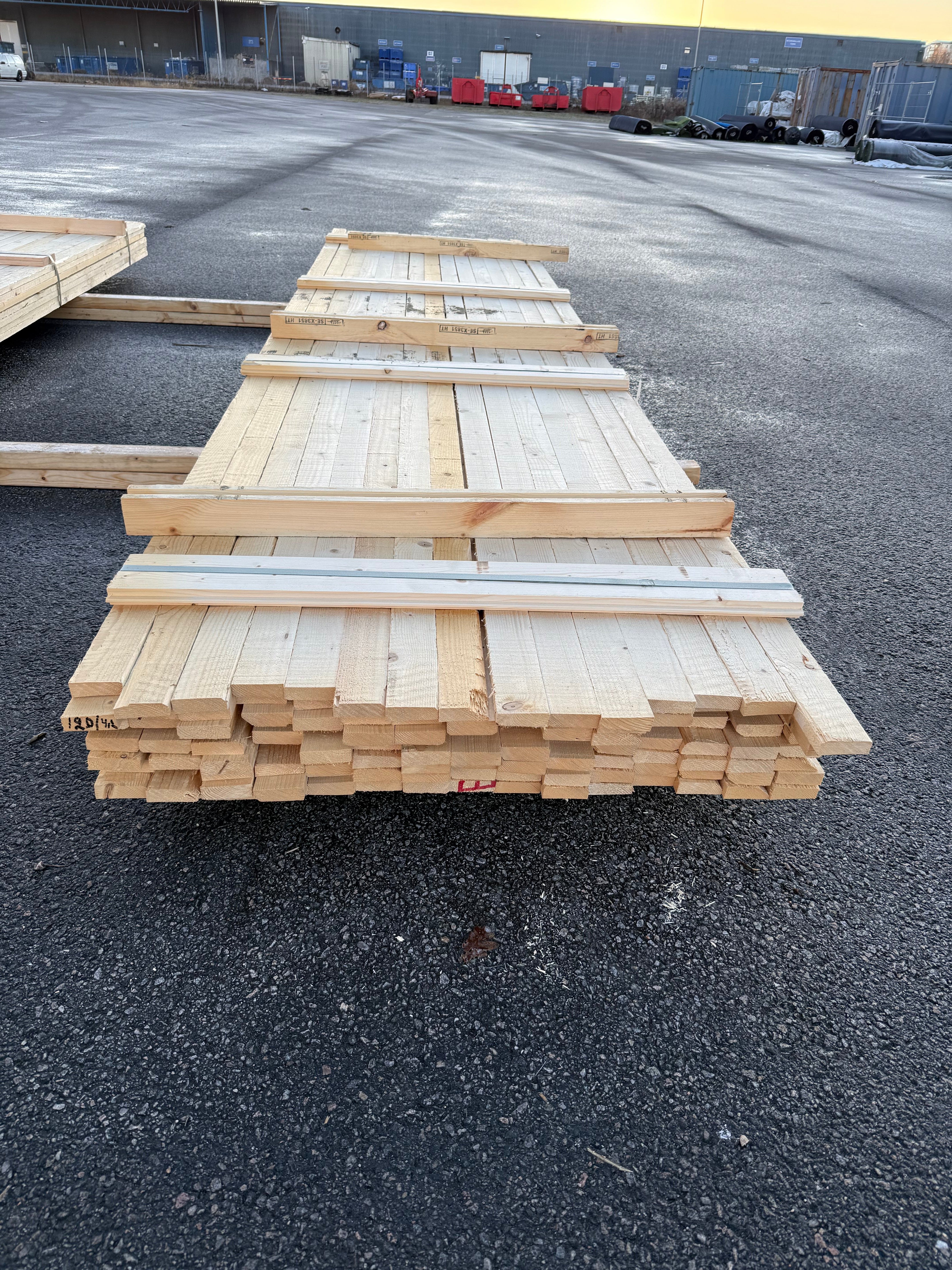 Paket Brädor 19x63mm – 120 st (4,20 m, gran, ohyvlad/råsågad)