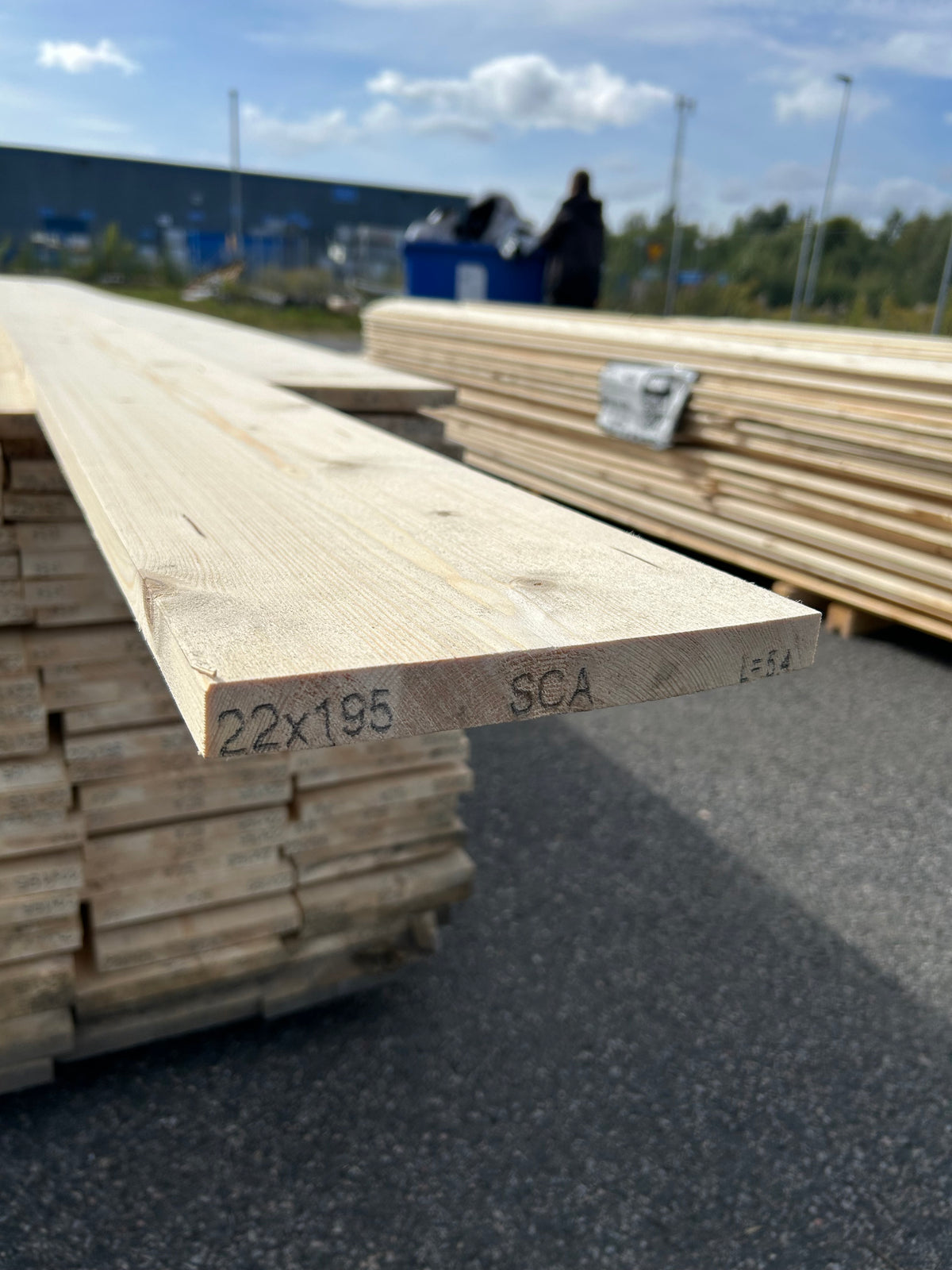 Paket Finsågade Brädor 22x195 mm – 5,40 m 125st Obehandlad