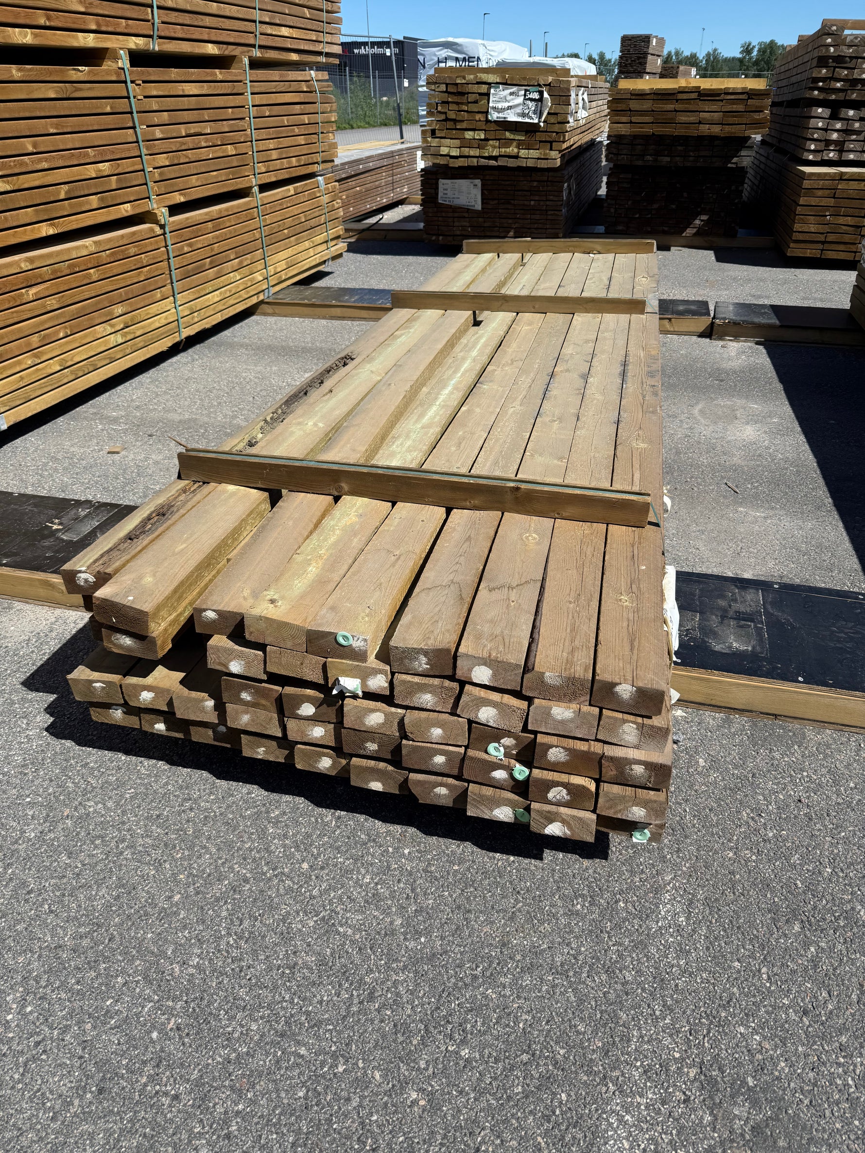 Paket Tryckimpregnerade Reglar 50x100mm, 50st 3,90–4,20m