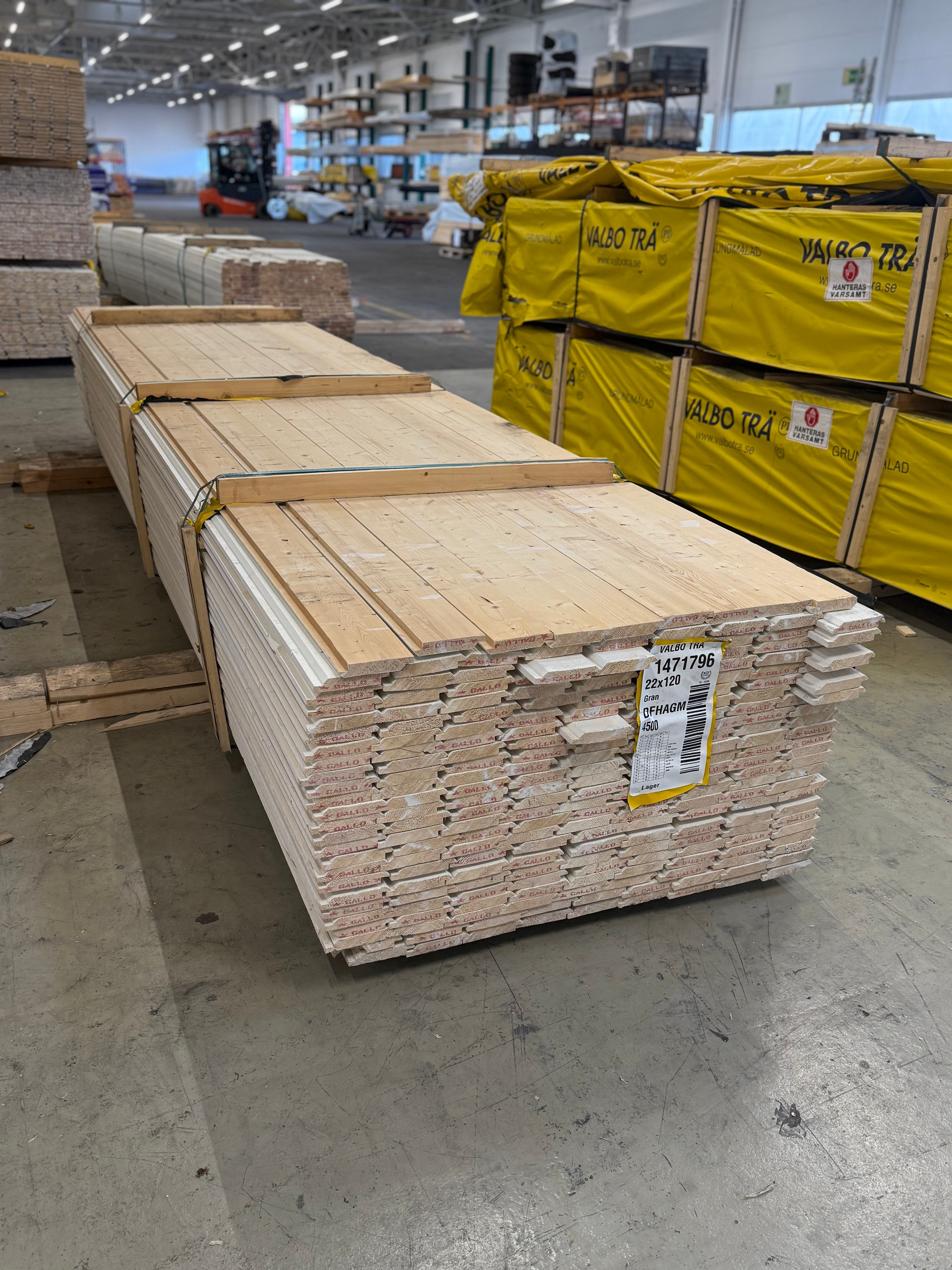 Ytterpanel Dubbelfas Halvspont 22x120mm
