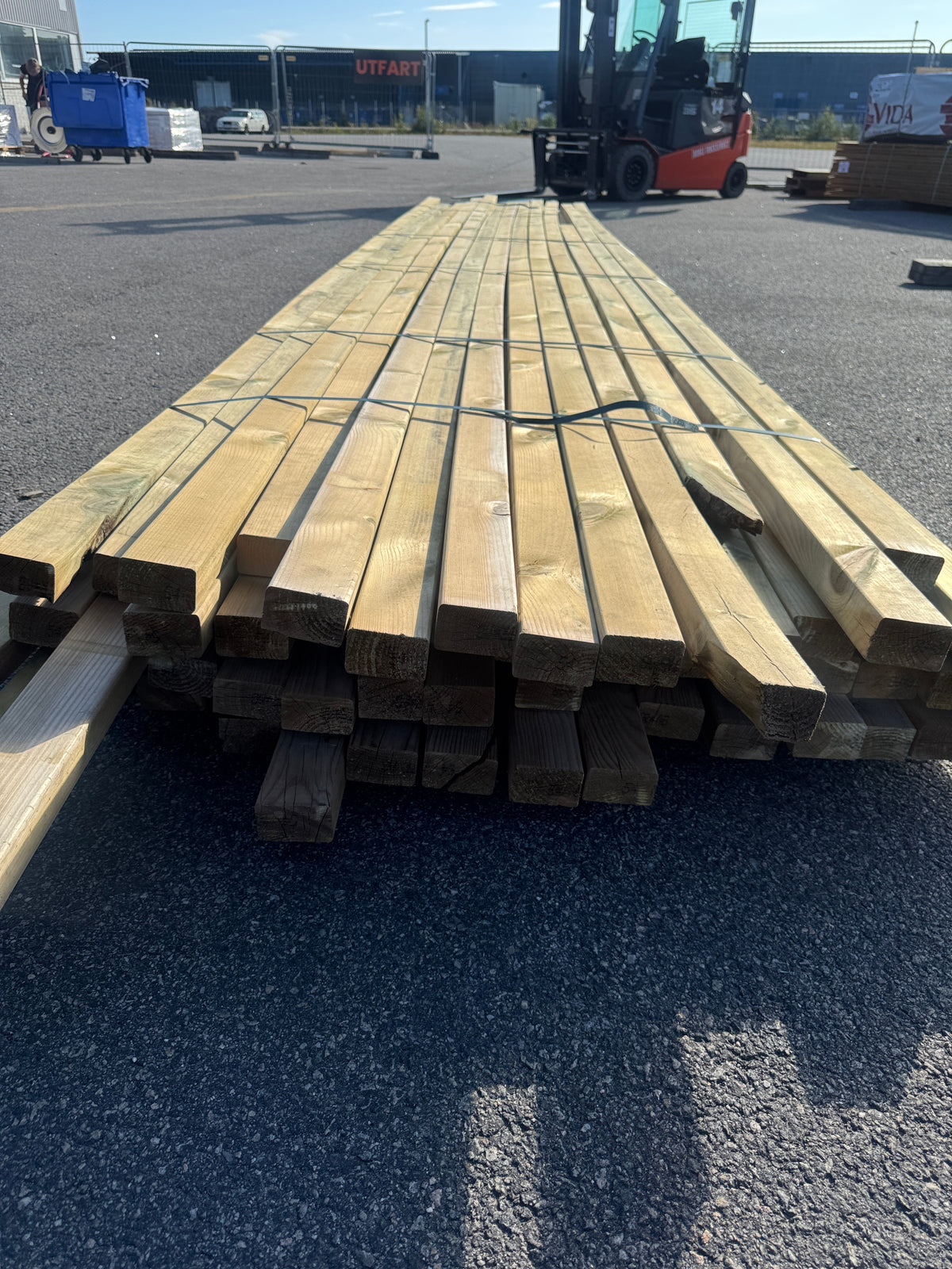 Paket Tryckimpregnerade Reglar 45x70mm – 56st, 5,40m (Utsorterade)