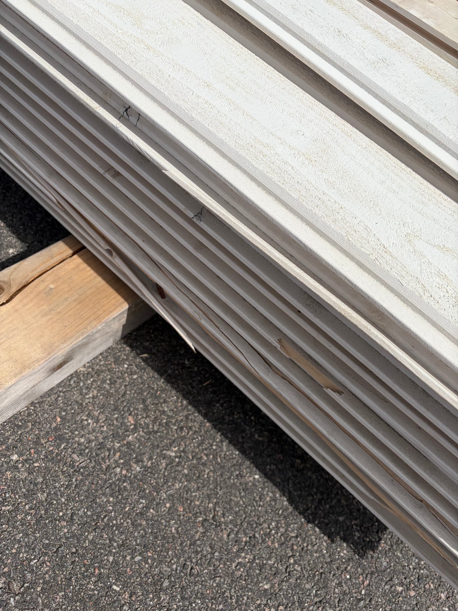 Paket Ytterpanel Dubbelfas Ändspont 22x145mm, 81st 3.60m Grundmålad