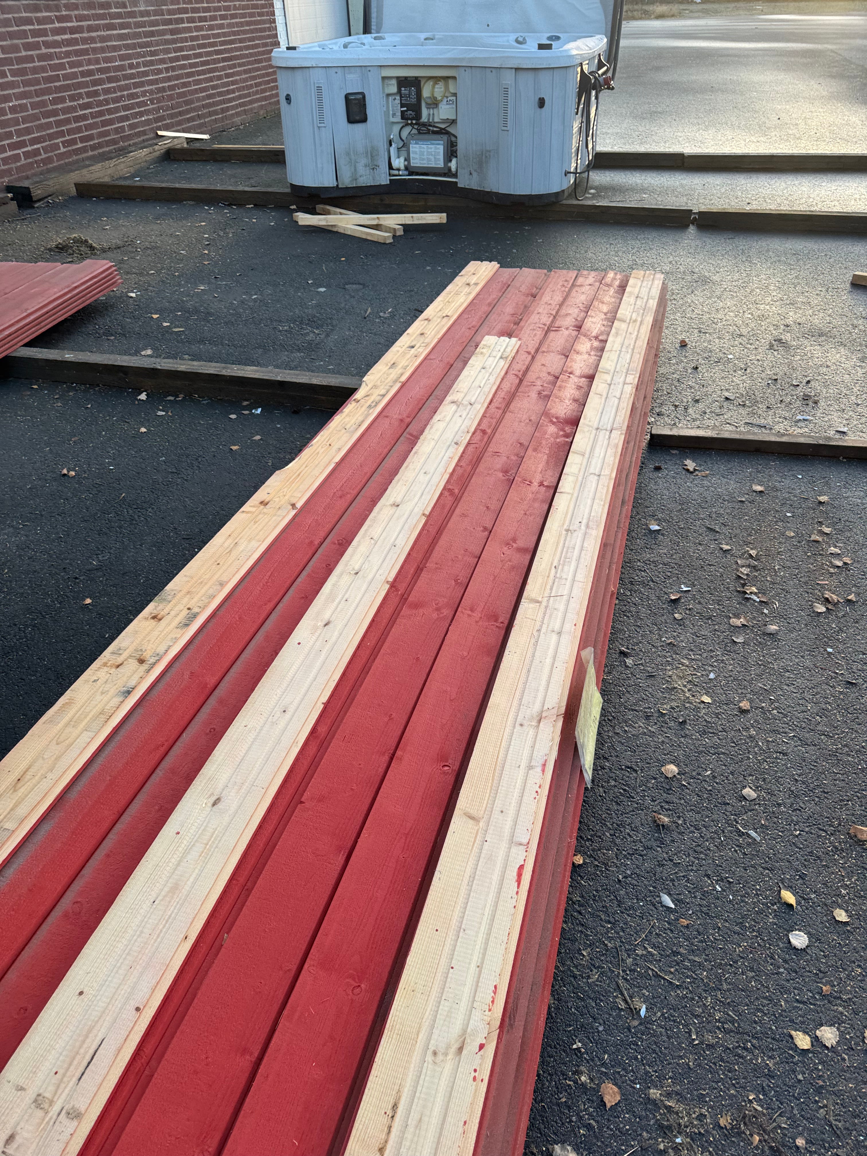 Paket Ytterpanel Falsad Enkelfas 21x147 mm – 38 st Röd