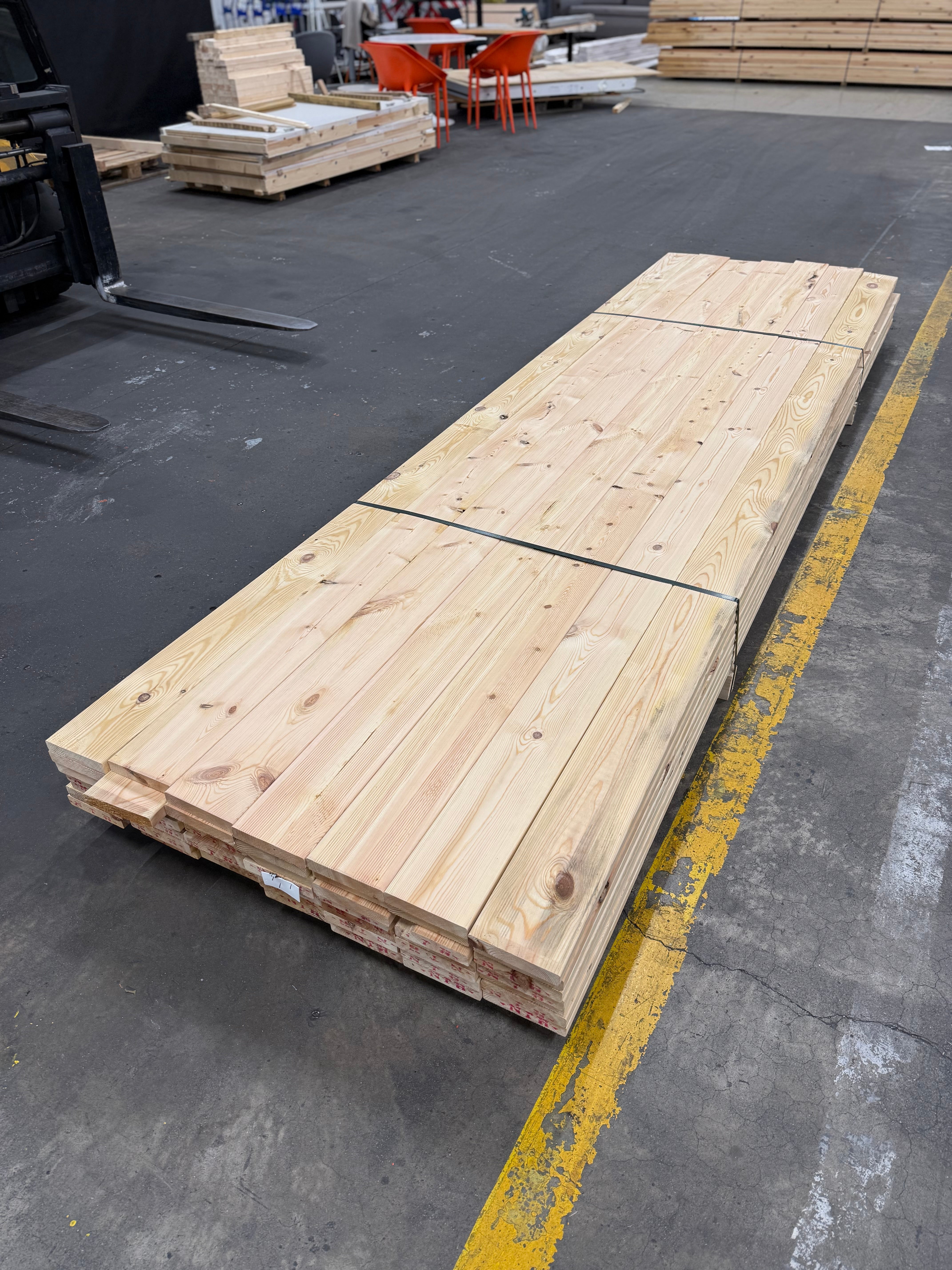 Paket Hyvlade Brädor 27x145mm 3.60m- 49st (Furu Rillad) B- sortering