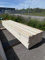 Paket Ytterpanel Enkelfas Halvspont 22x120mm, 221st 4.50m Grundmålad