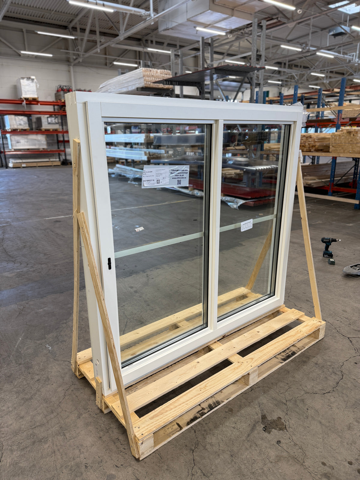 Fönster 158x148 cm – 3-glas, vitt inåtgående