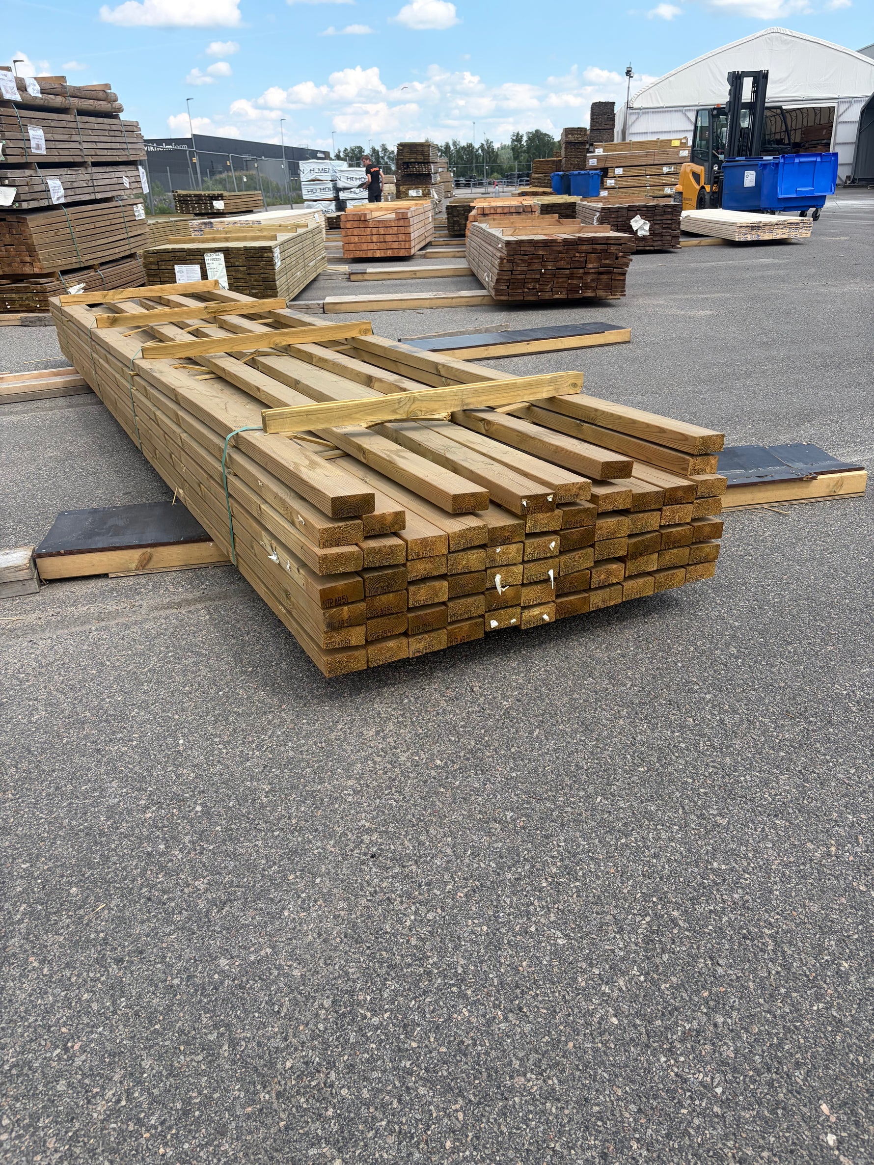 Paket Tryckimpregnerade Reglar 45x95mm C24, 64st 5,10m