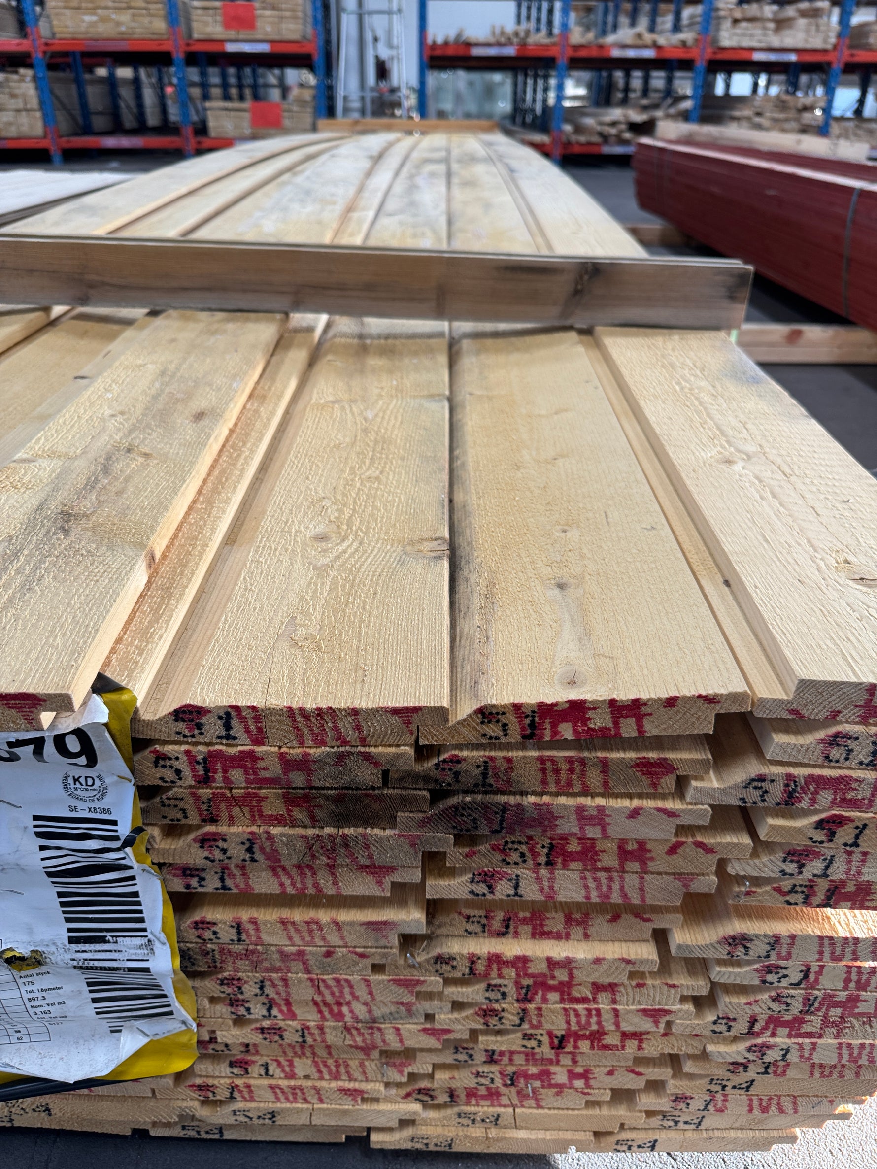 Paket Ytterpanel 22x145mm 4,80–5,40m – 110 st Vattenskadat