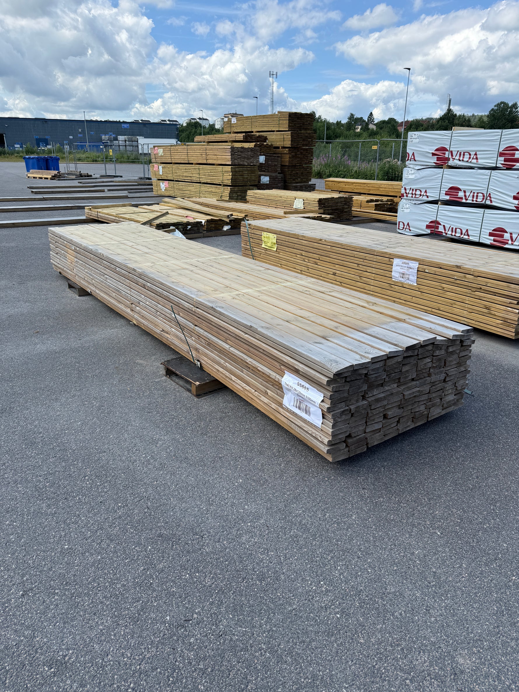 Paket Tryckimpregnerad Rillad Trall 28x120mm, 144st 5.10m- Väderbitet