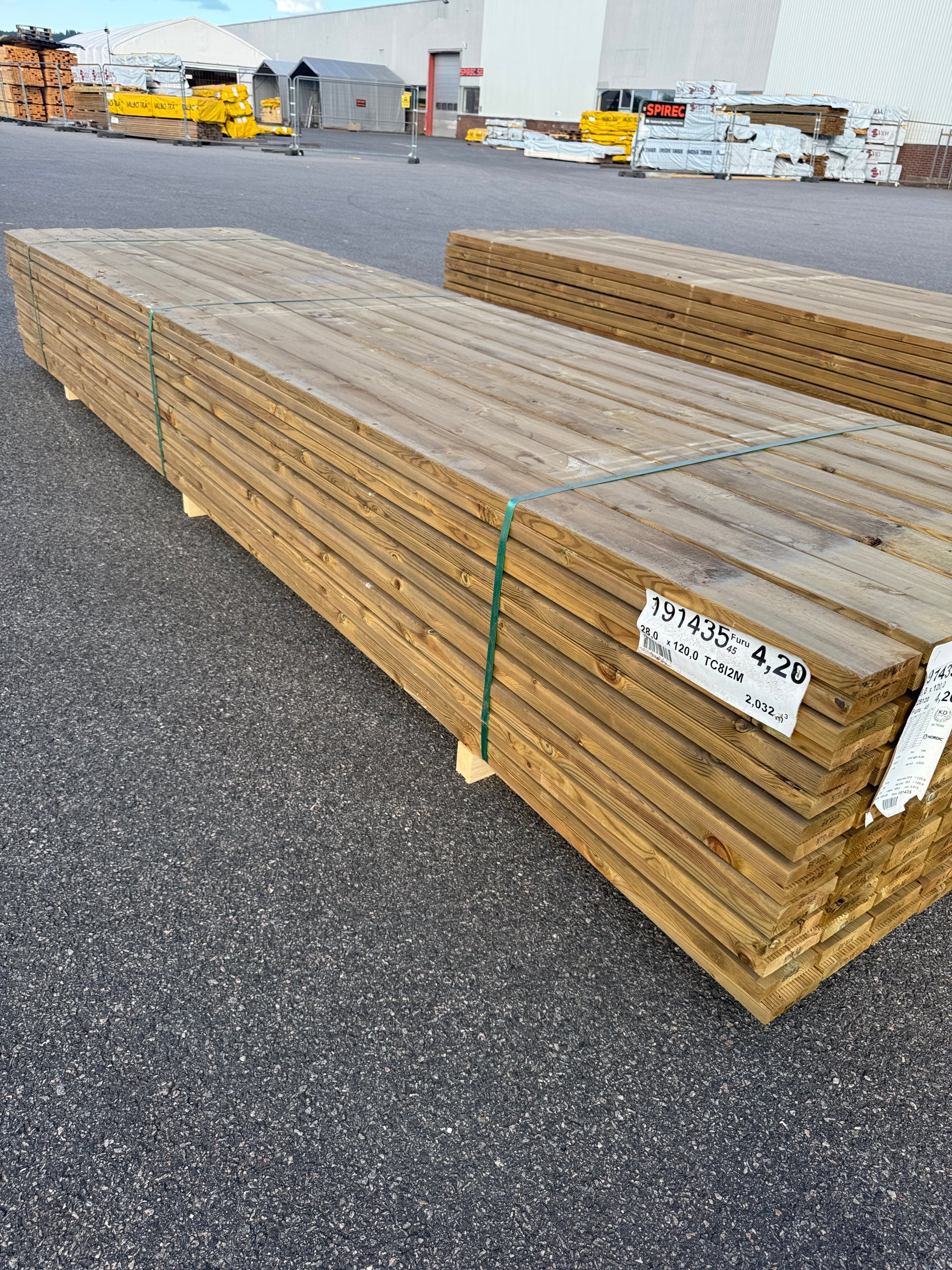 Paket Rillad Trall 28x120 – 144st – 4.20 m – NTR AB A-sortering