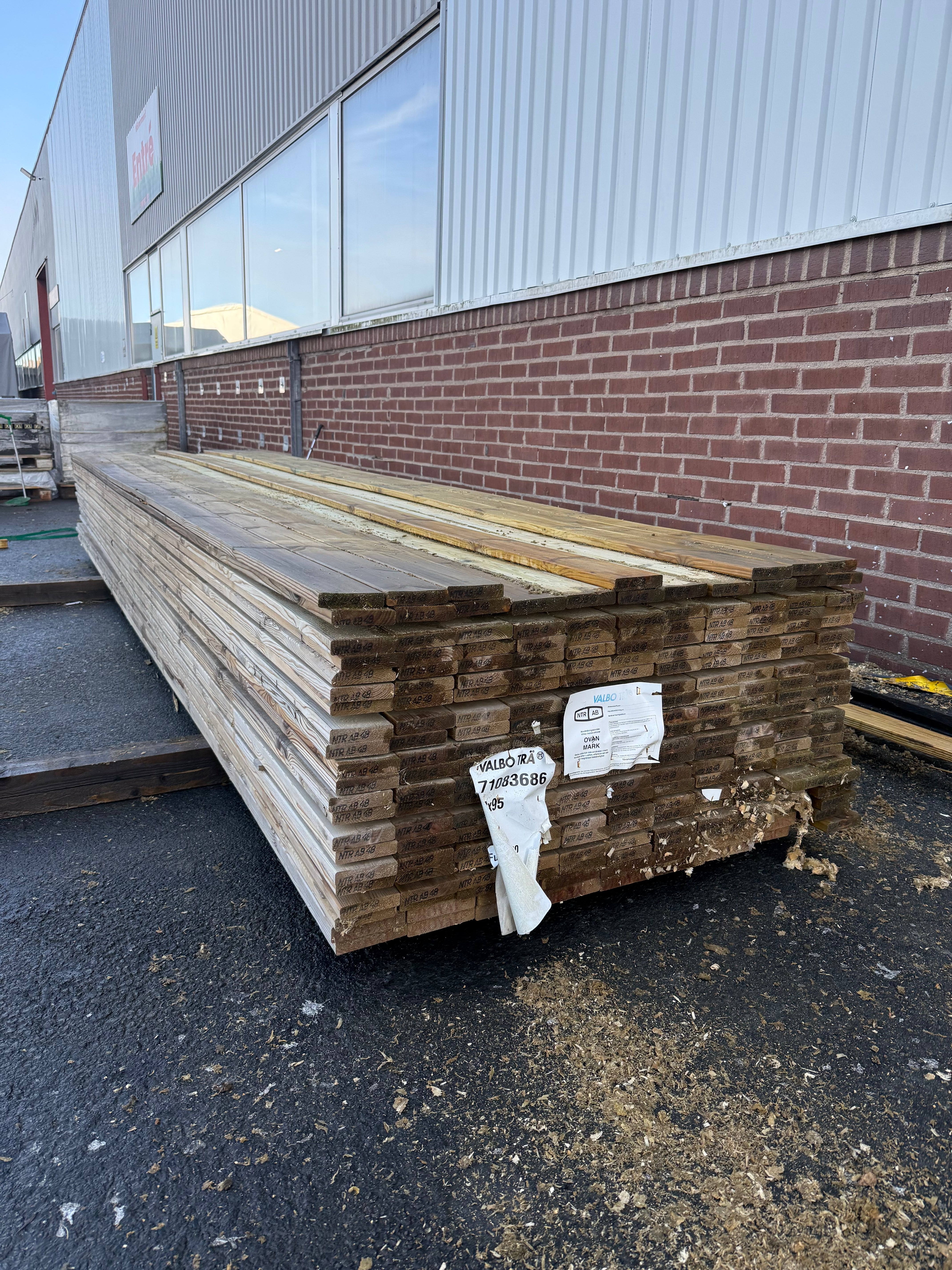 Paket Trall 22x95mm, 227st 4,80m Tryckimpregnerad (NTR AB)