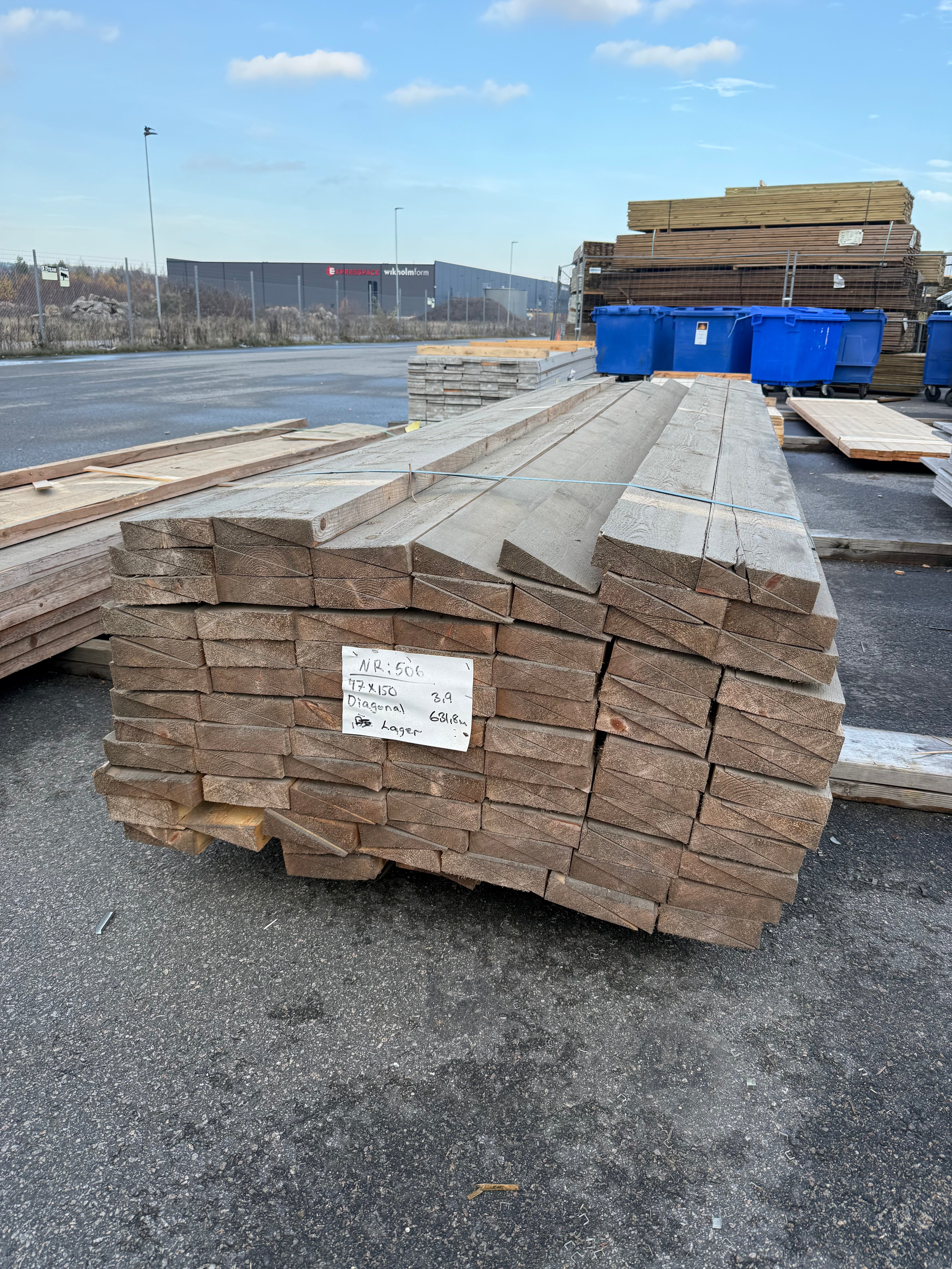 Paket Snedkapade Reglar 47x150mm – 160 st 3,90 m