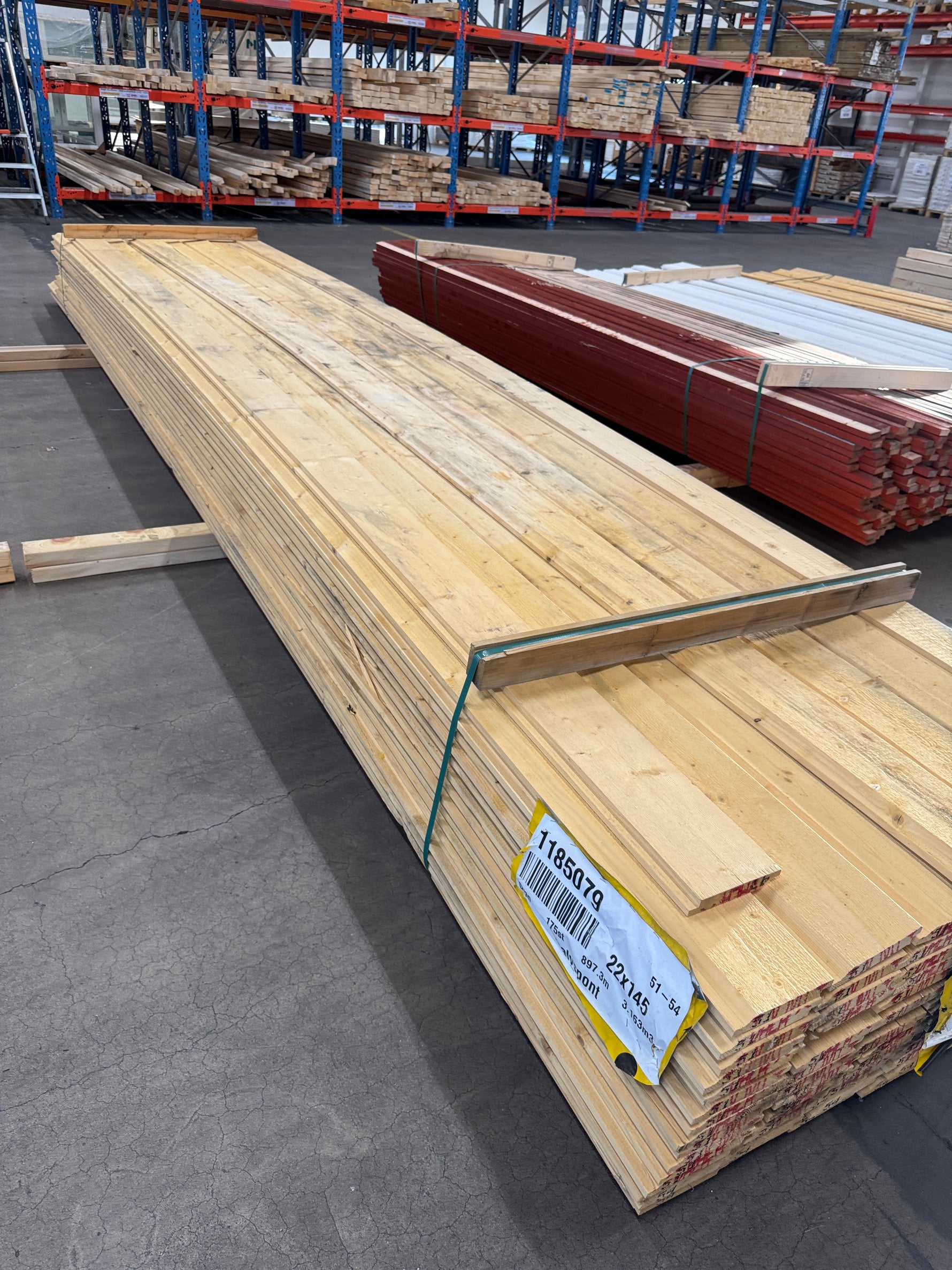 Paket Ytterpanel 22x145mm 4,80–5,40m – 110 st Vattenskadat