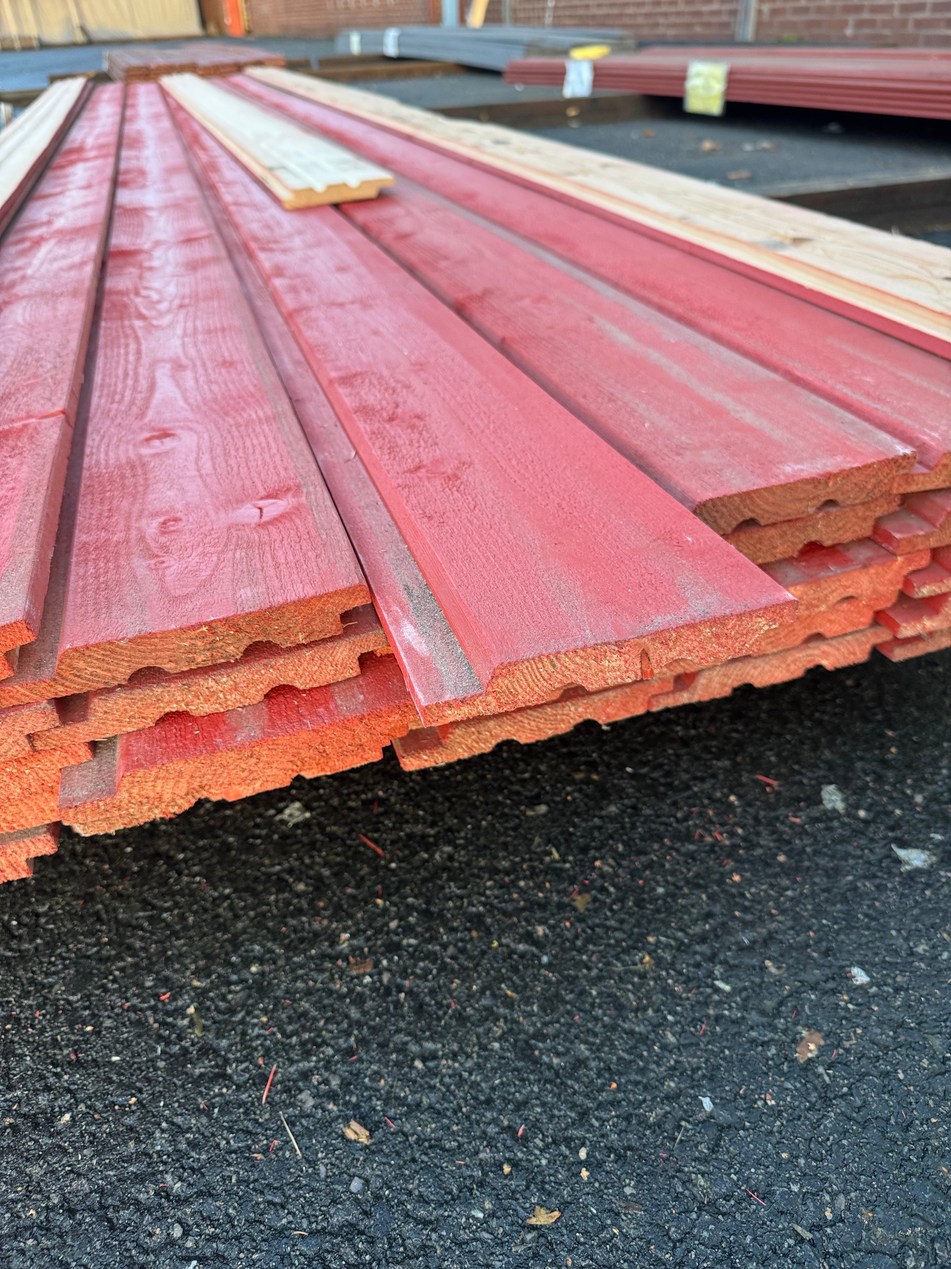 Paket Ytterpanel Falsad Enkelfas 21x147 mm – 38 st Röd