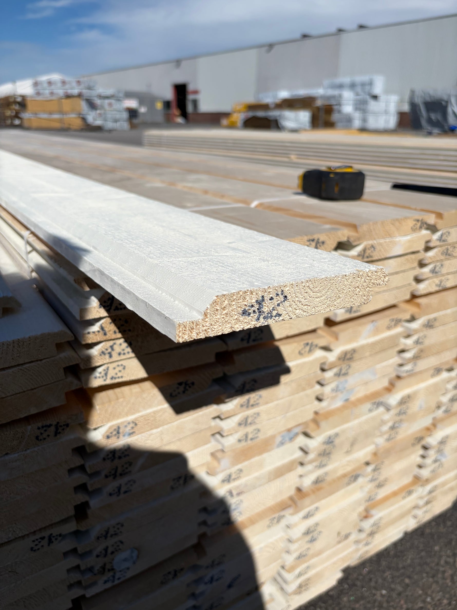 Paket Ytterpanel Dubbelfas Halvspont 22x145mm, 163st 4.20m Grundmålad