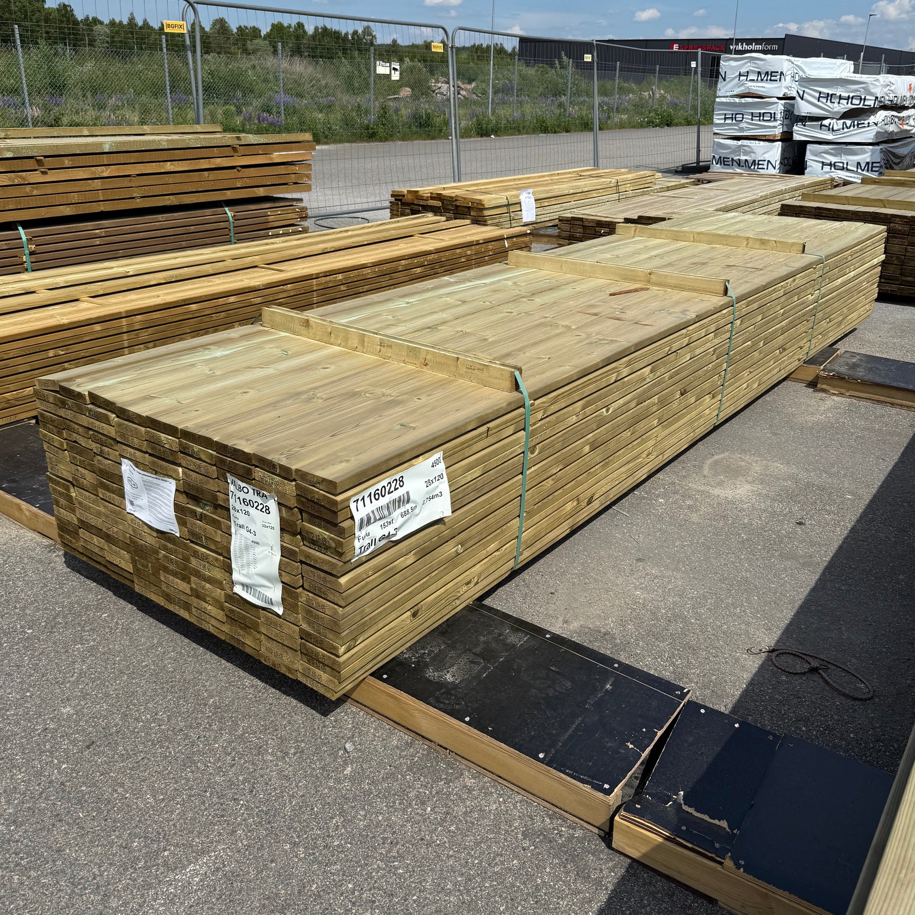 Paket Tryckimpregnerad Trall 28x120mm 4.50m 153st G4-3