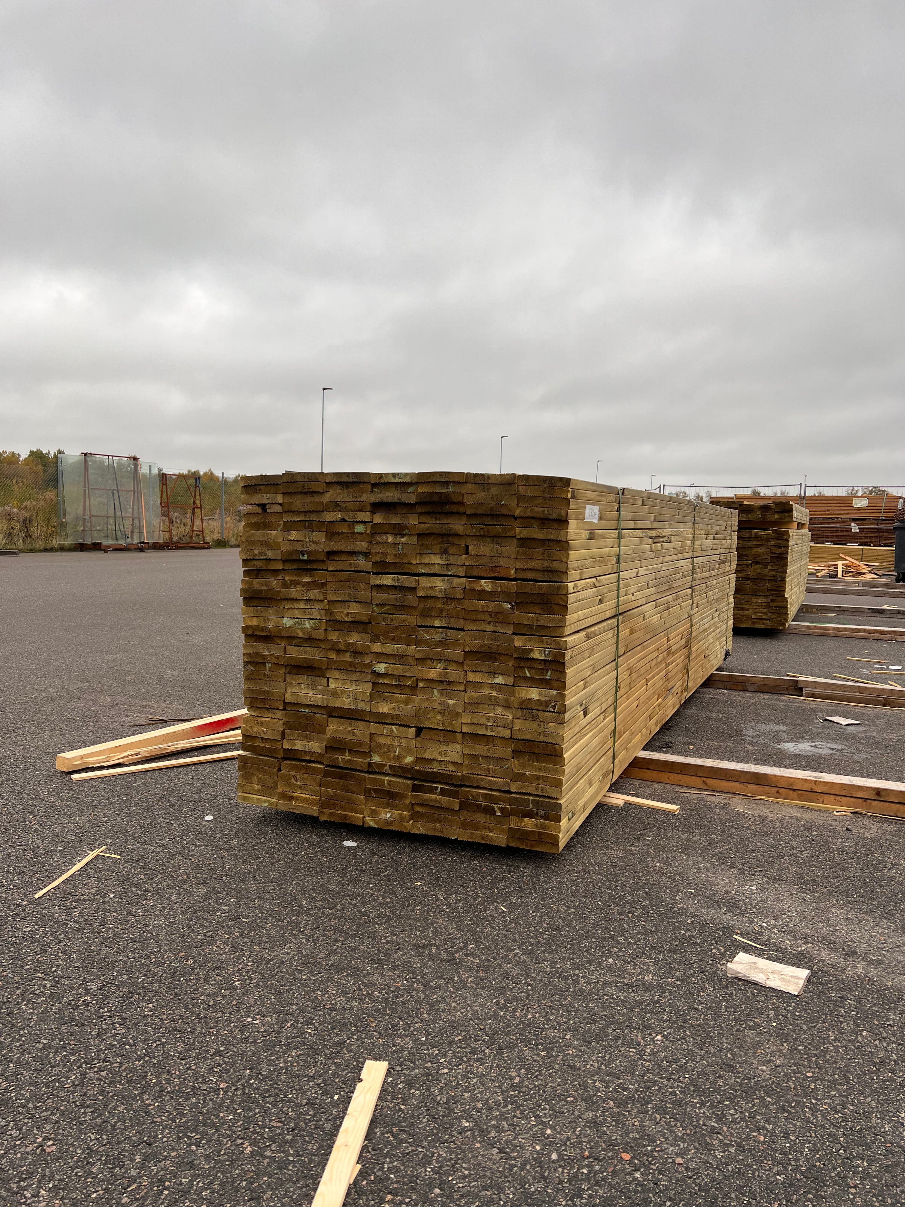 Paket Tryckimpregnerad Trall 27x145 Rillad 245 st 4,20m (B-Sortering)