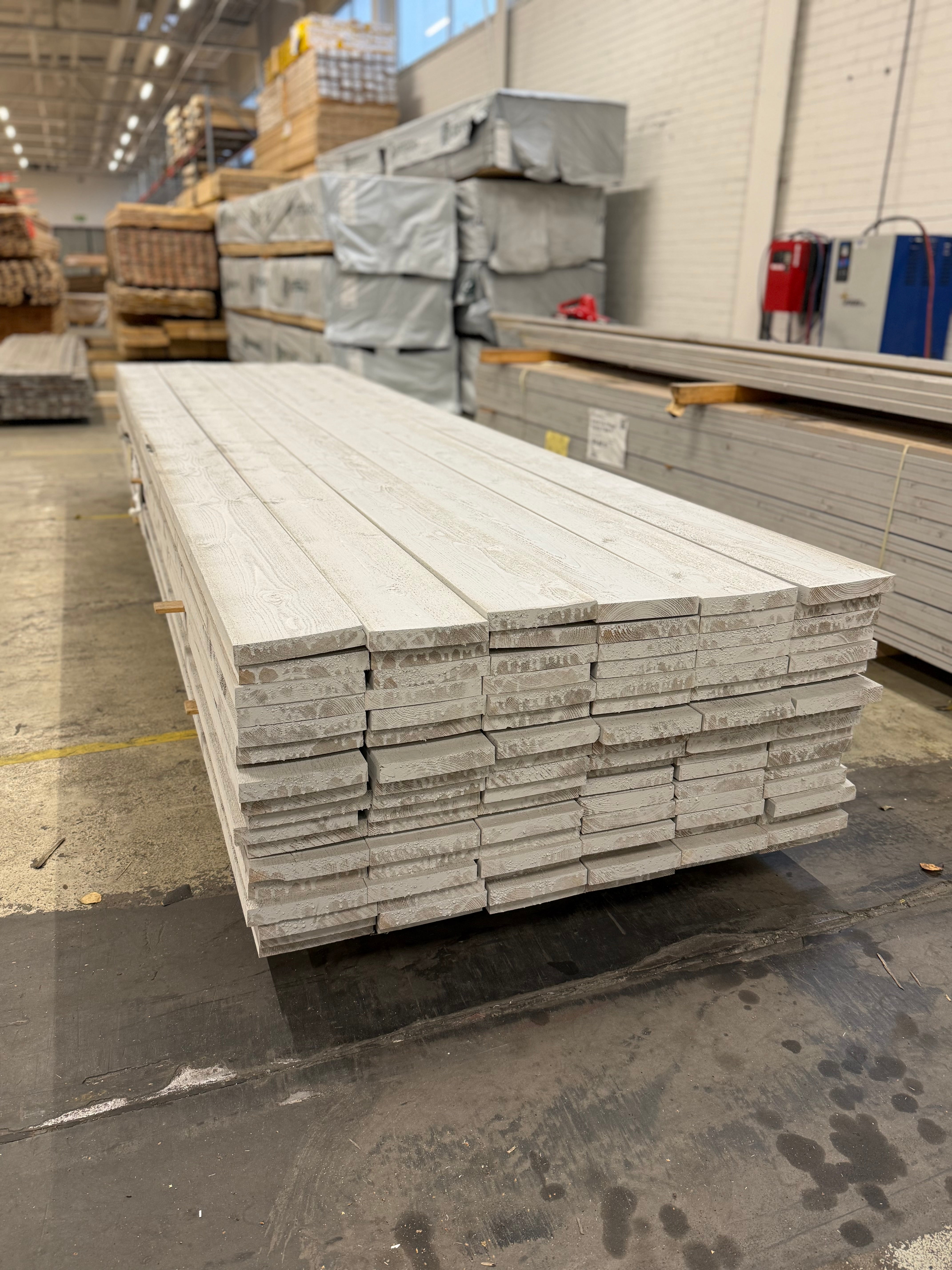 Paket Finsågad Panel 28x170 mm – 108 st (3,90 m, Målad NCS S 3000-N)