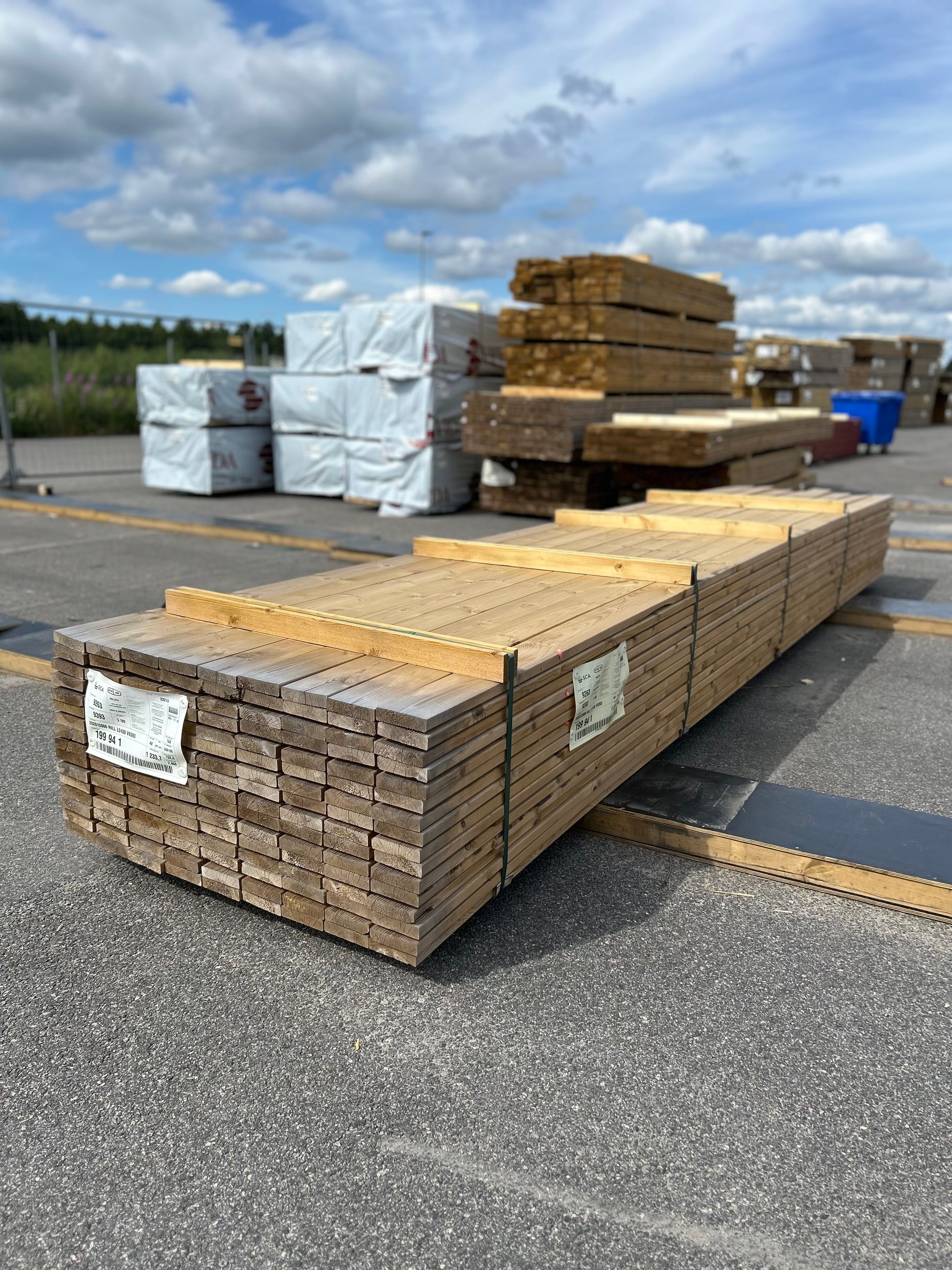 Paket Tryckimpregnerad Rillad Trall 28x120mm 5,10m 144st Väderbitet