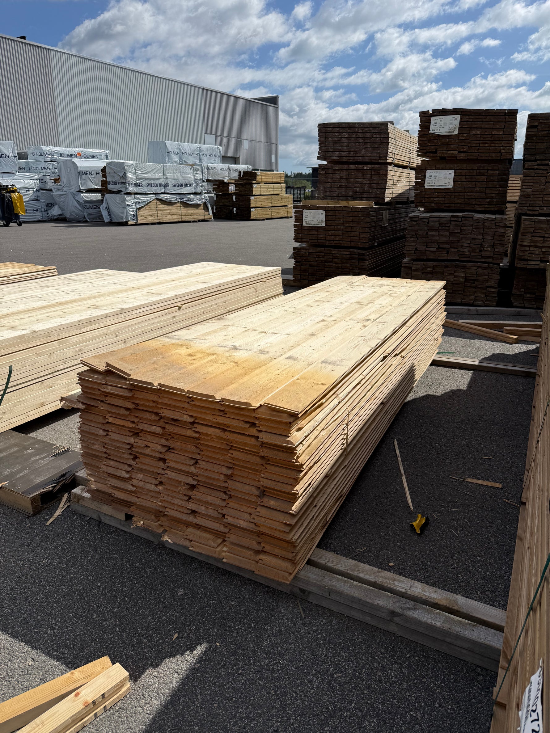 Paket Ytterpanel Enkelfas Ändspont 22x145mm, 175st 3,30m