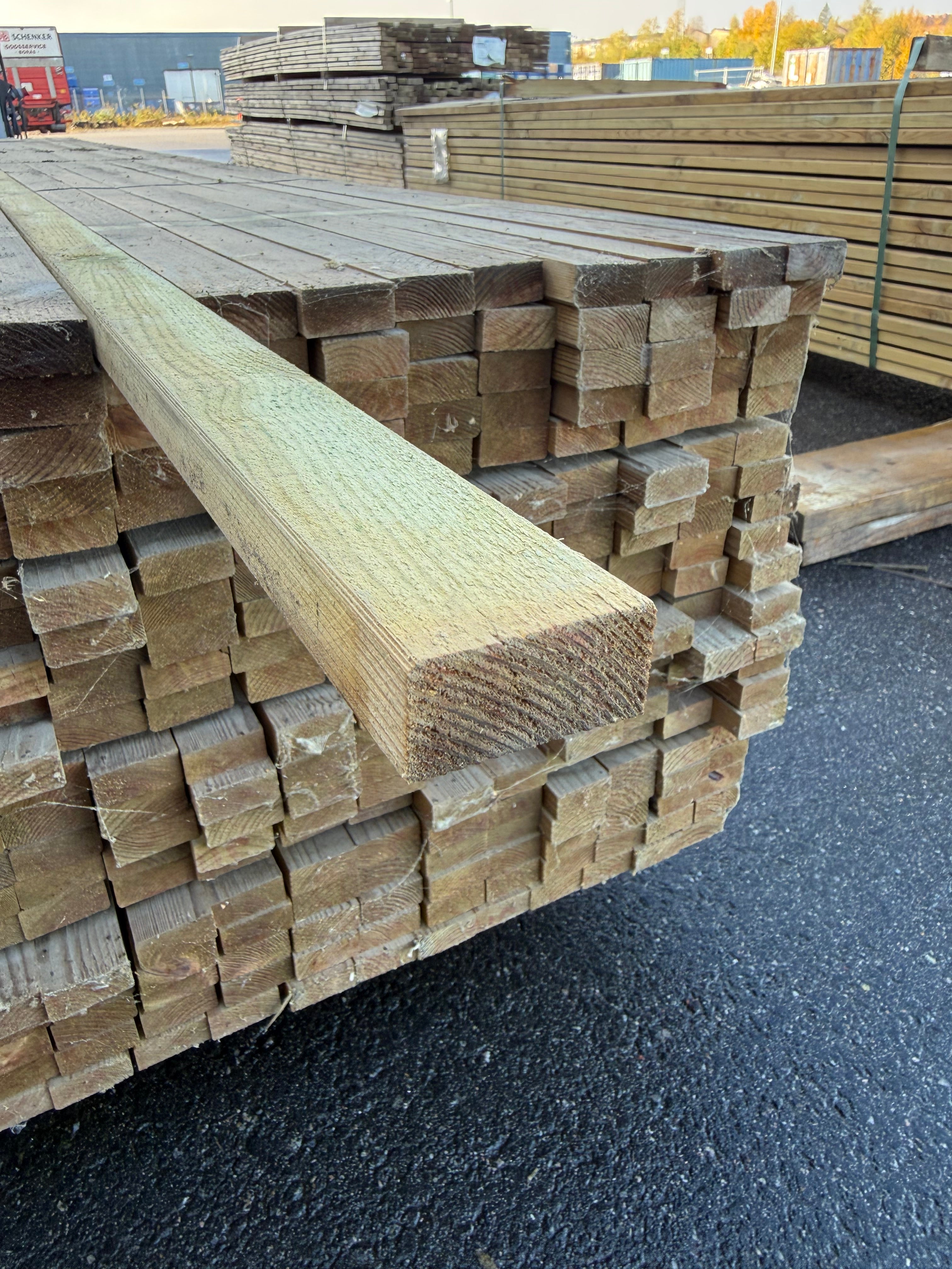 Finsågad Läkt 22x45mm, NTR AB 3.60m (Tryckimpregnerad)