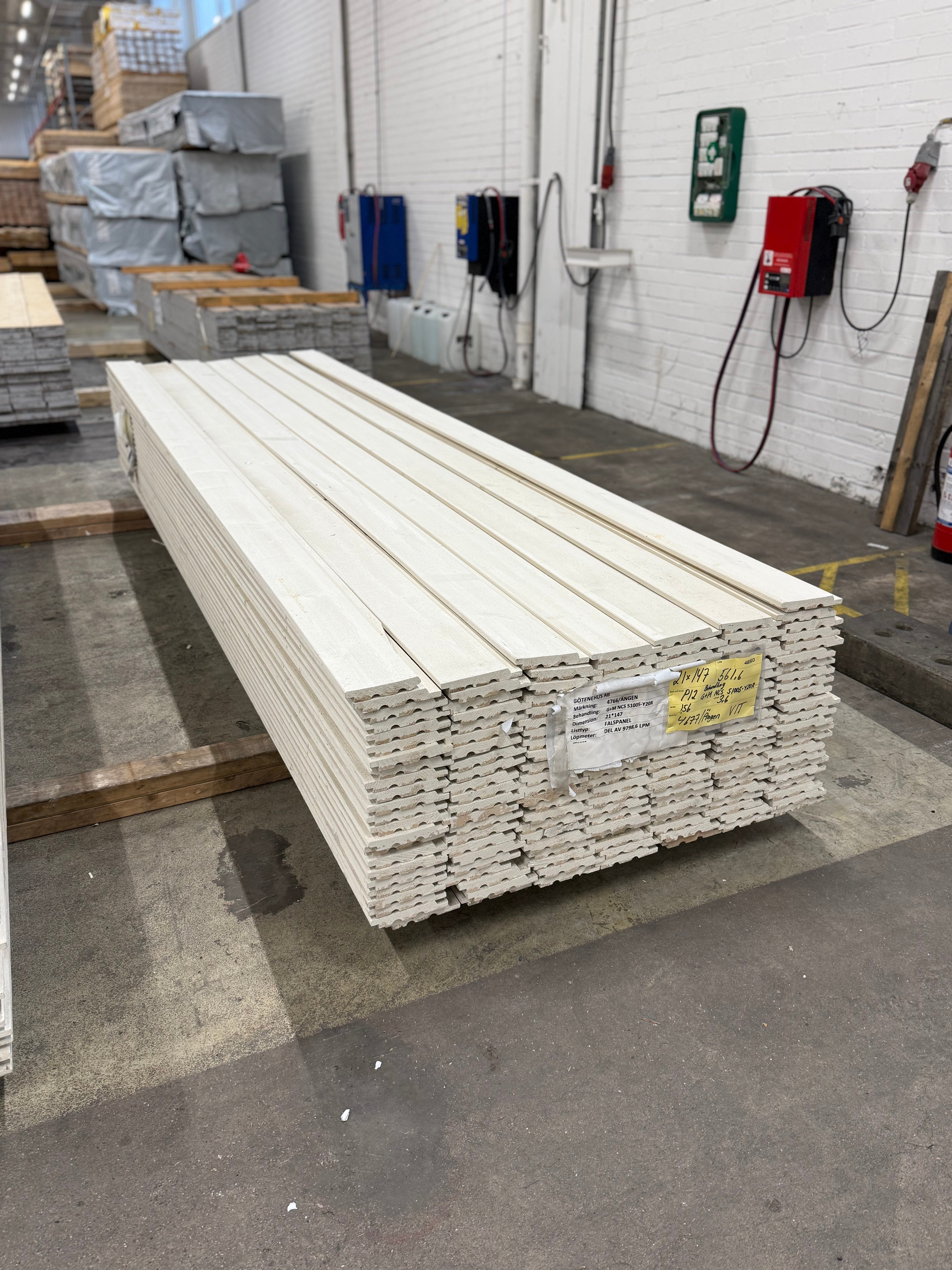 Paket Ytterpanel Falsad Enkelfas 21x147 mm – 156 st 3.60 m Vit