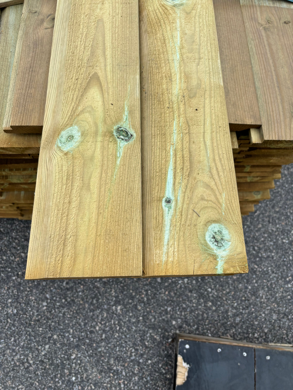 Paket Tryckimpregnerad Ytterpanel Enkelfas Halvspont 22x145mm – 118st