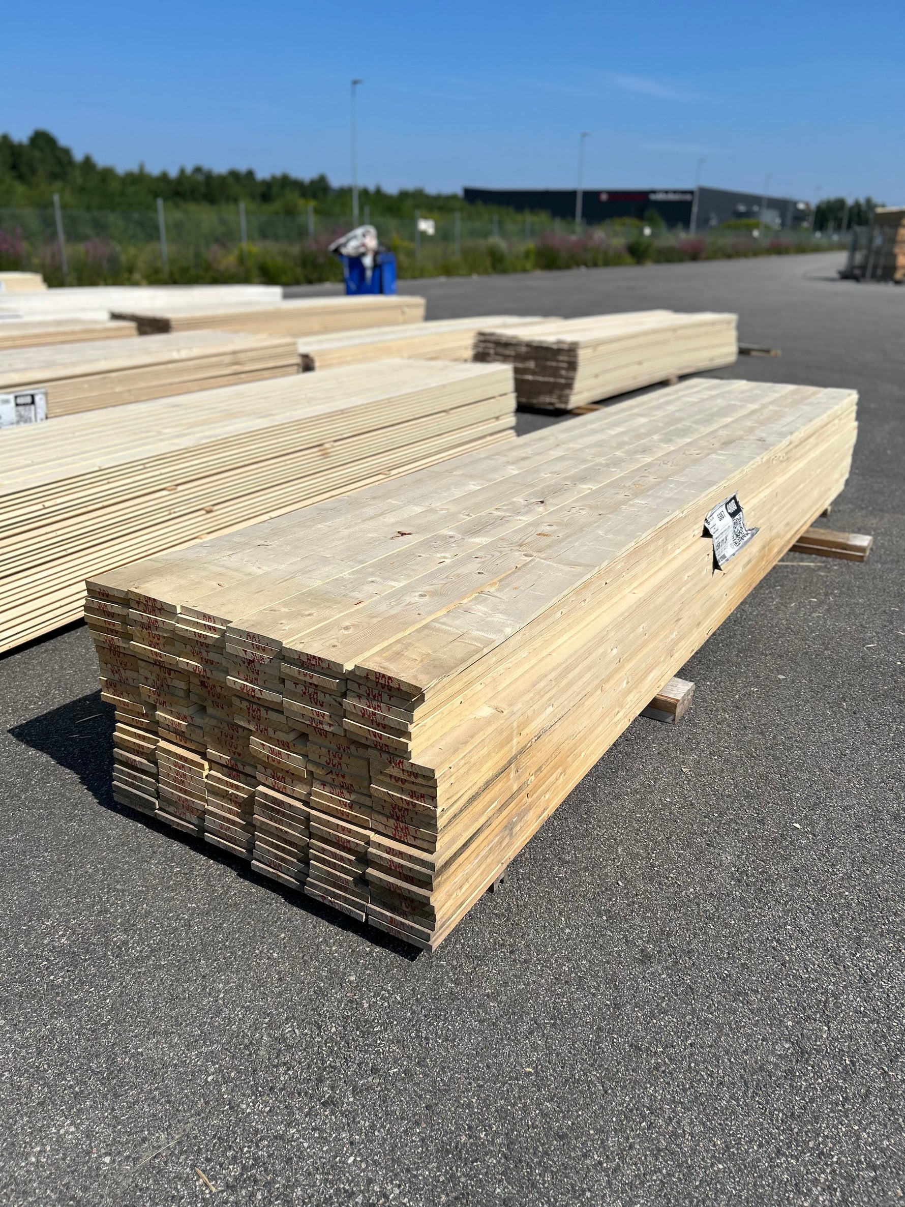 Paket Finsågade Brädor 22x170mm 156st 4.80m Obehandlade