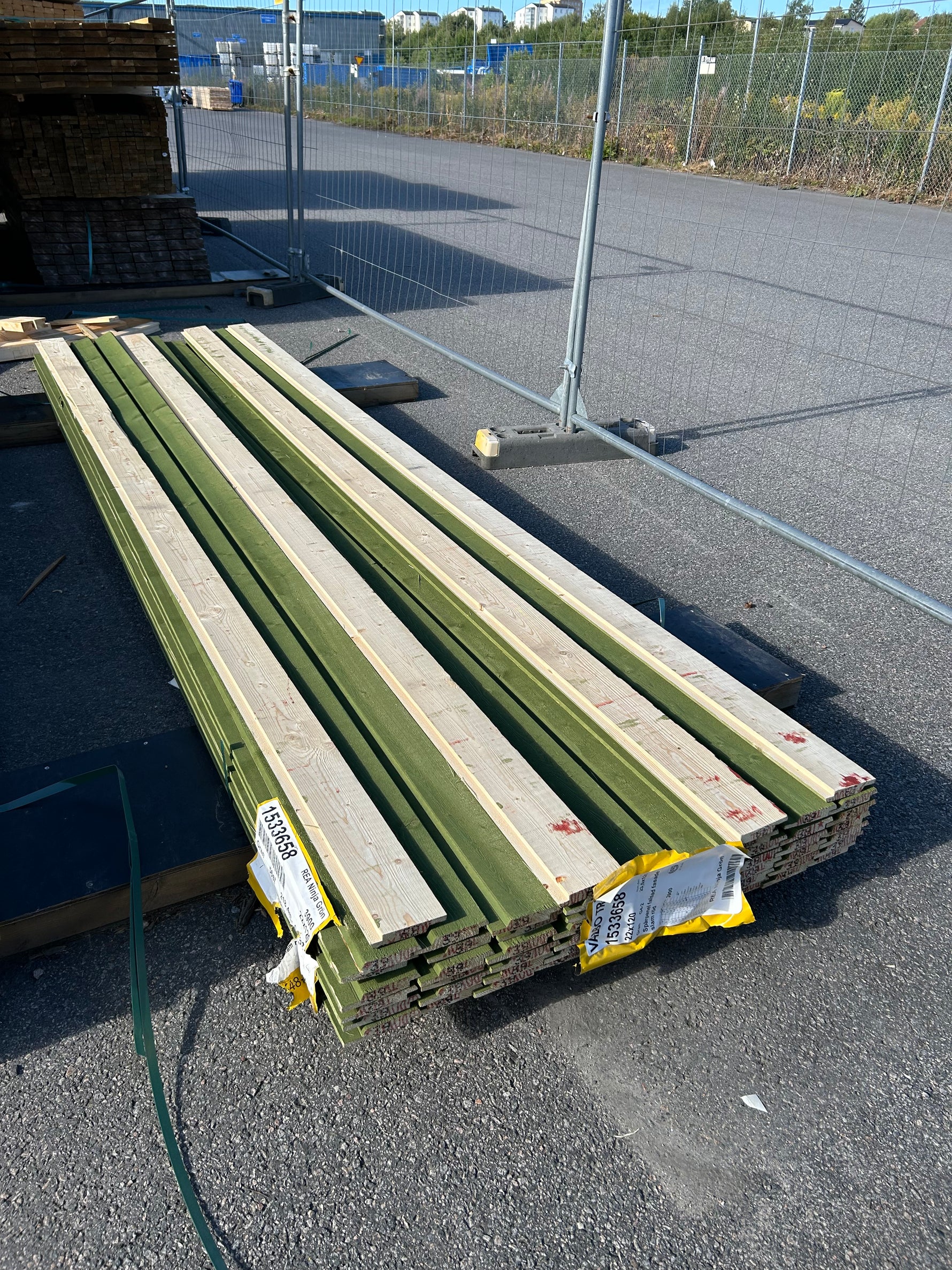 Paket Falsad Spårpanel 22x120mm 3,90m 56st (Grön Slamfärg)