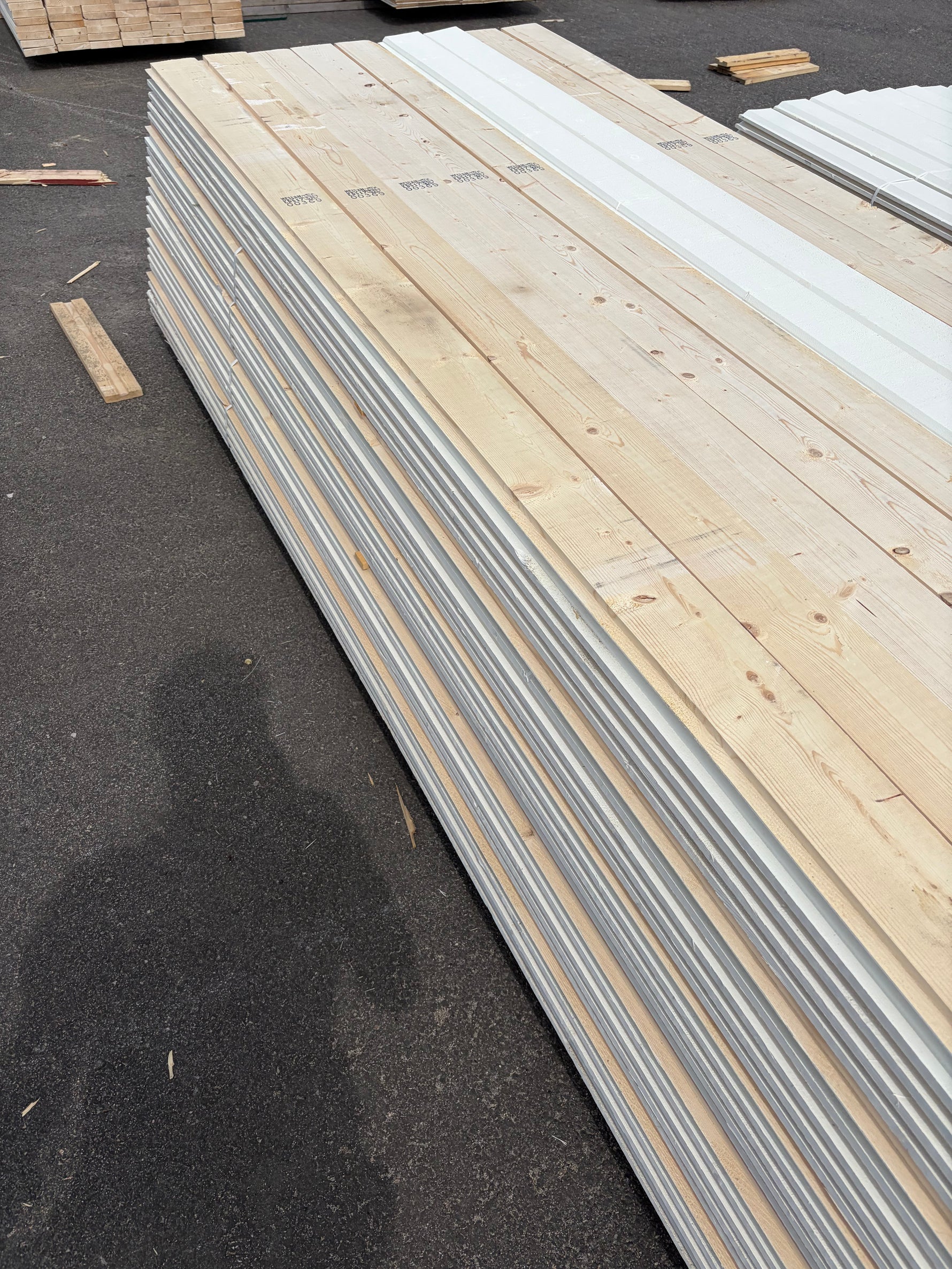 Paket Ytterpanel Dubbelfas Halvspont 22x120mm, 225st 3.60m Mellanstruken&nbsp;
