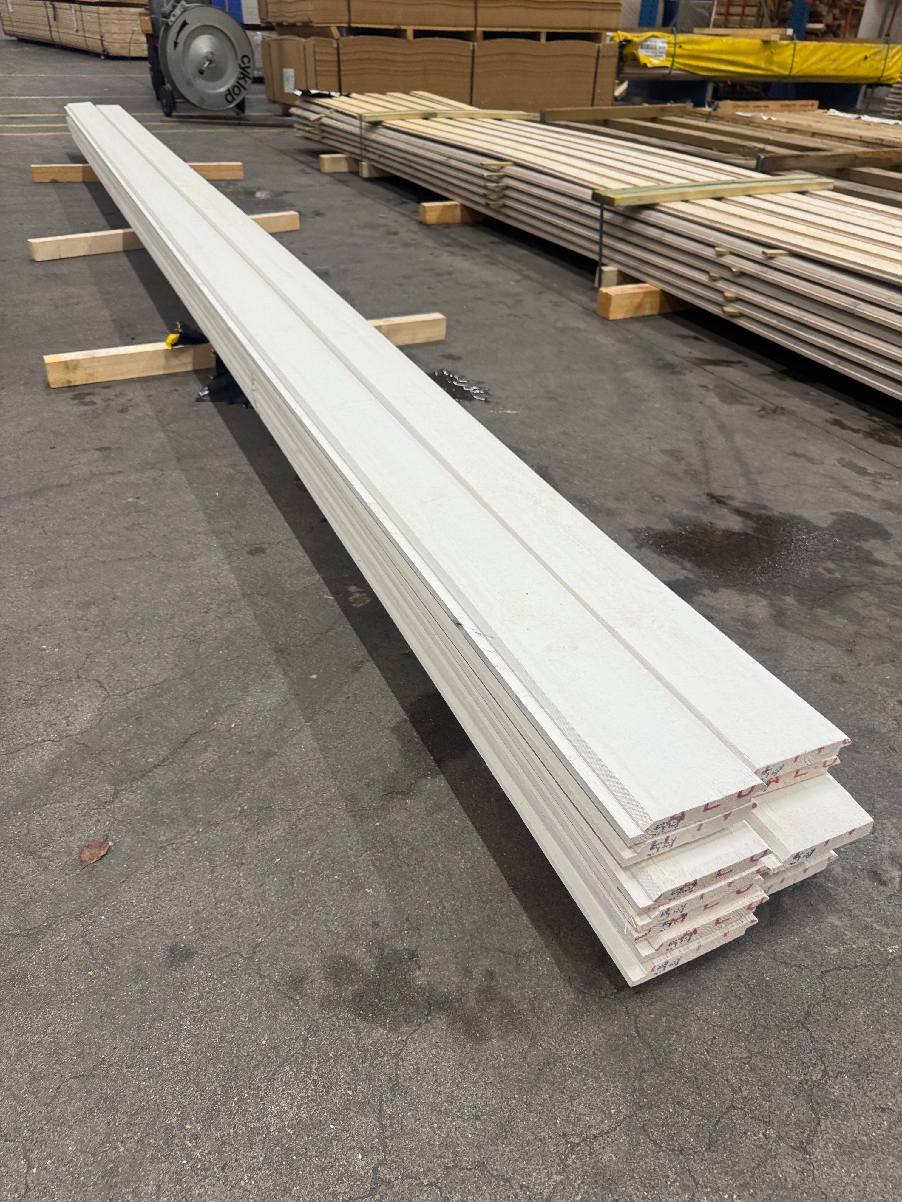 Paket Ytterpanel Dubbelfas 22x145mm – 13 st (5,40 m, Vit Alkydoljefärg)