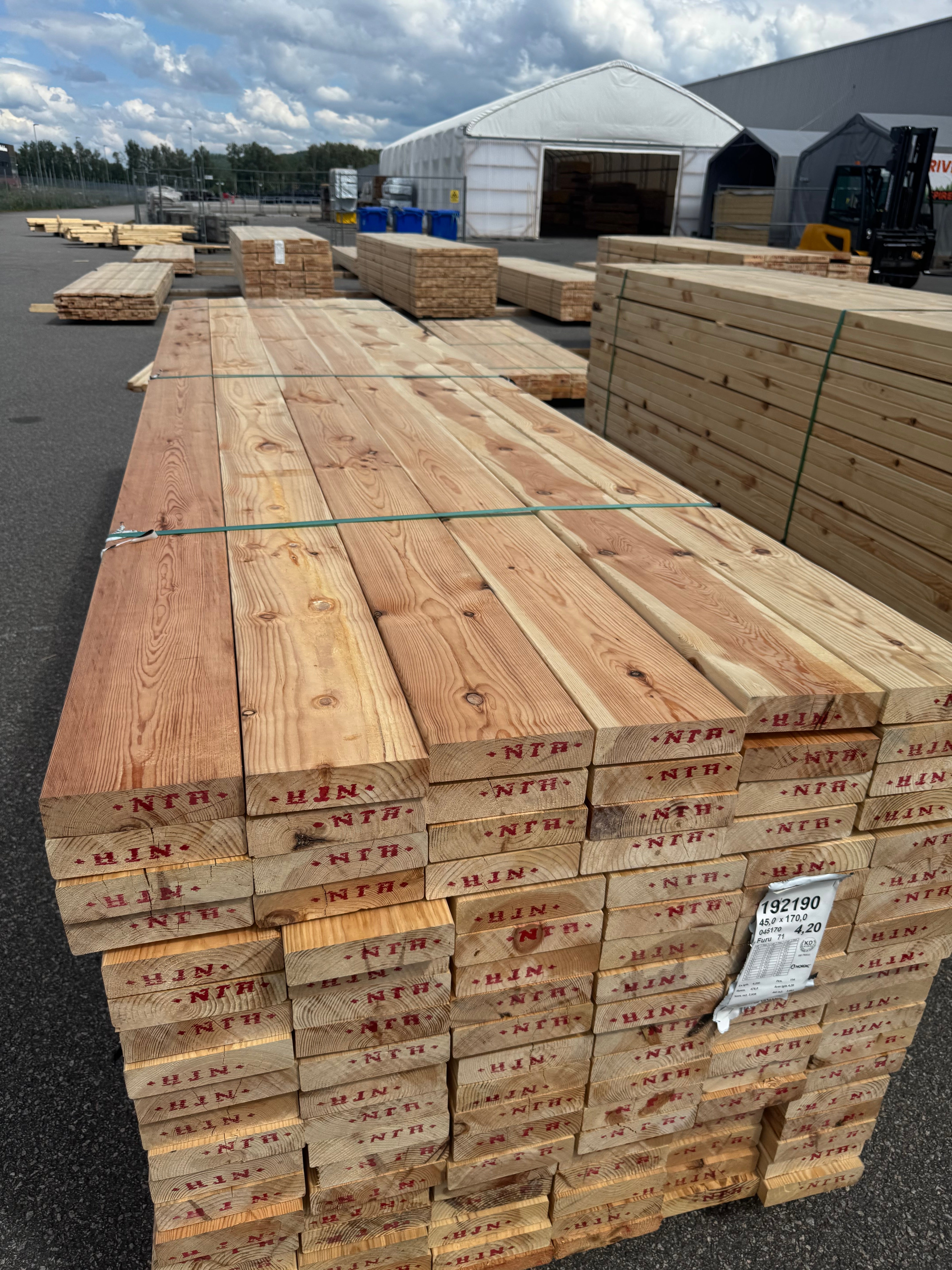 Paket Reglar 45x170 – 114 st (4,20 m, furu)
