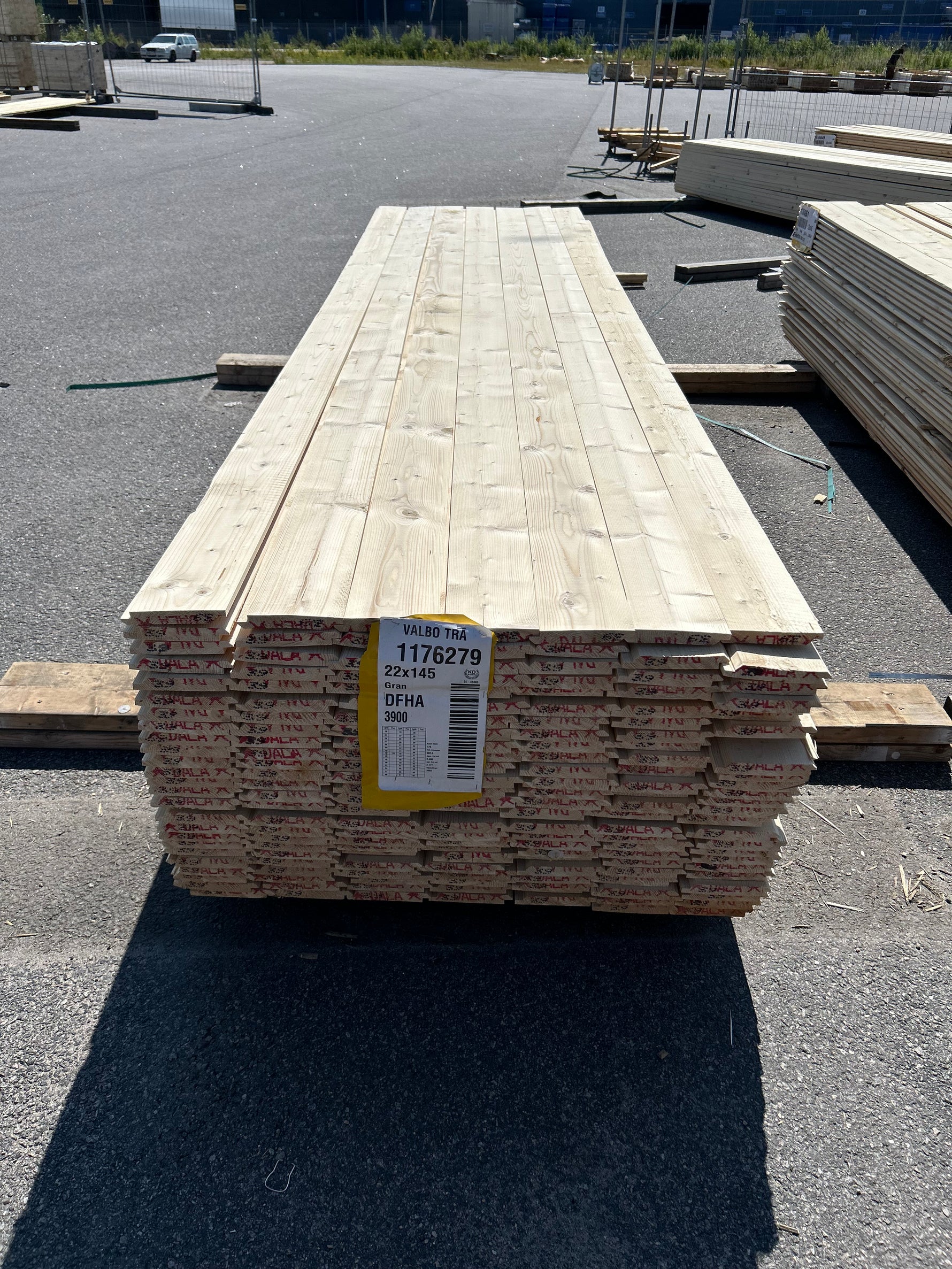 Paket Dubbelfas Halvspont 22x145mm 3.90m 175st Obehandlad