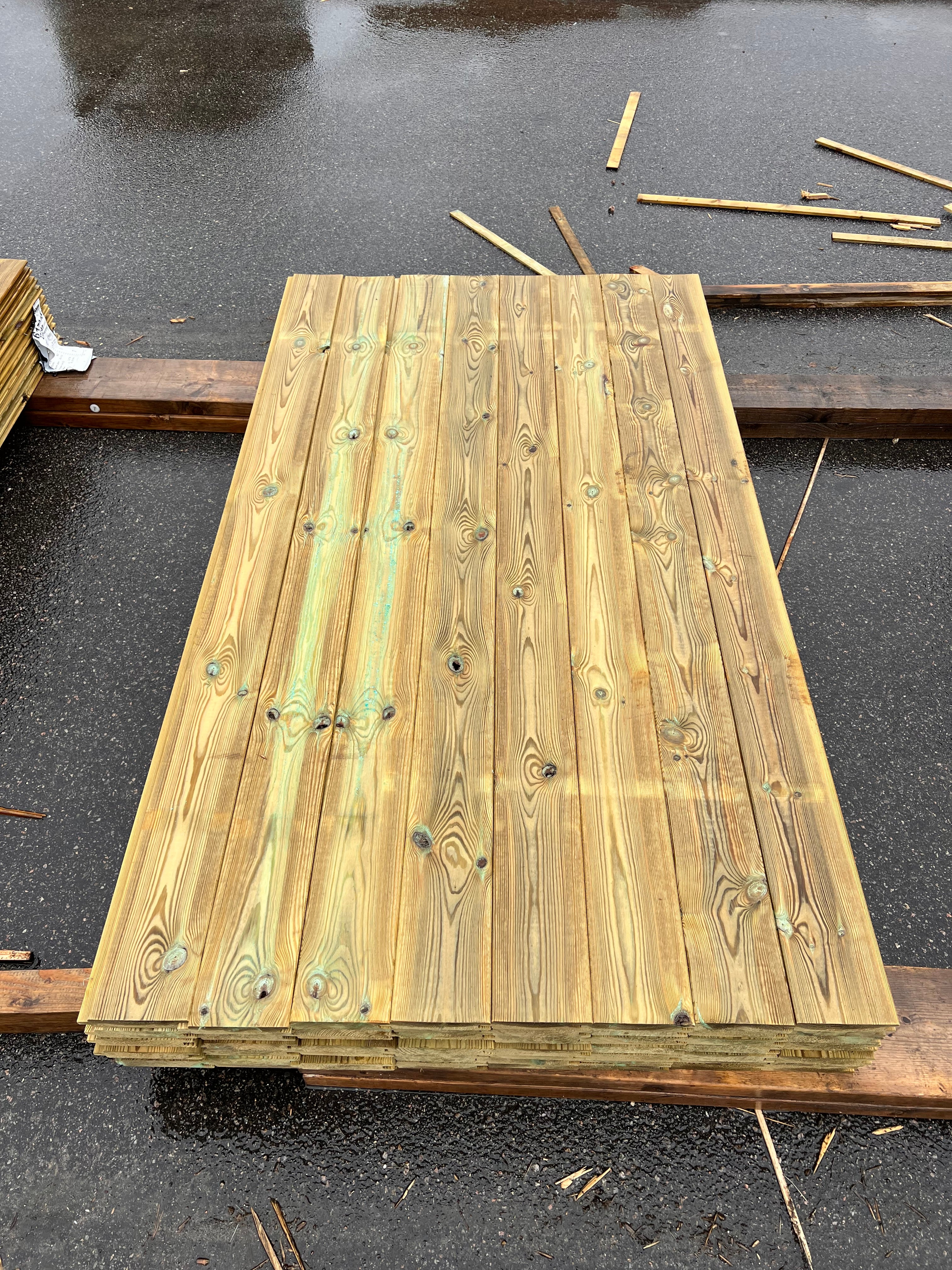Paket Spontad Panel Hyvlad 27x145mm – 56 st 2.0m Tryckimpregnerad