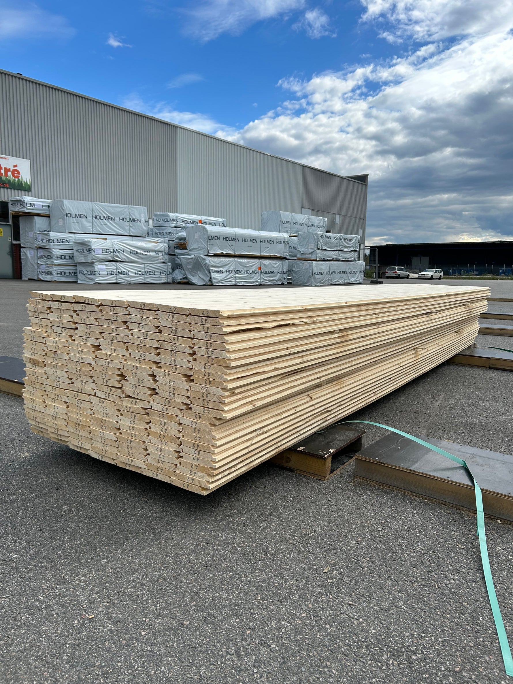Paket Ytterpanel Dubbelfas Fals 22x145mm 4.20m – 175st (Obehandlad)