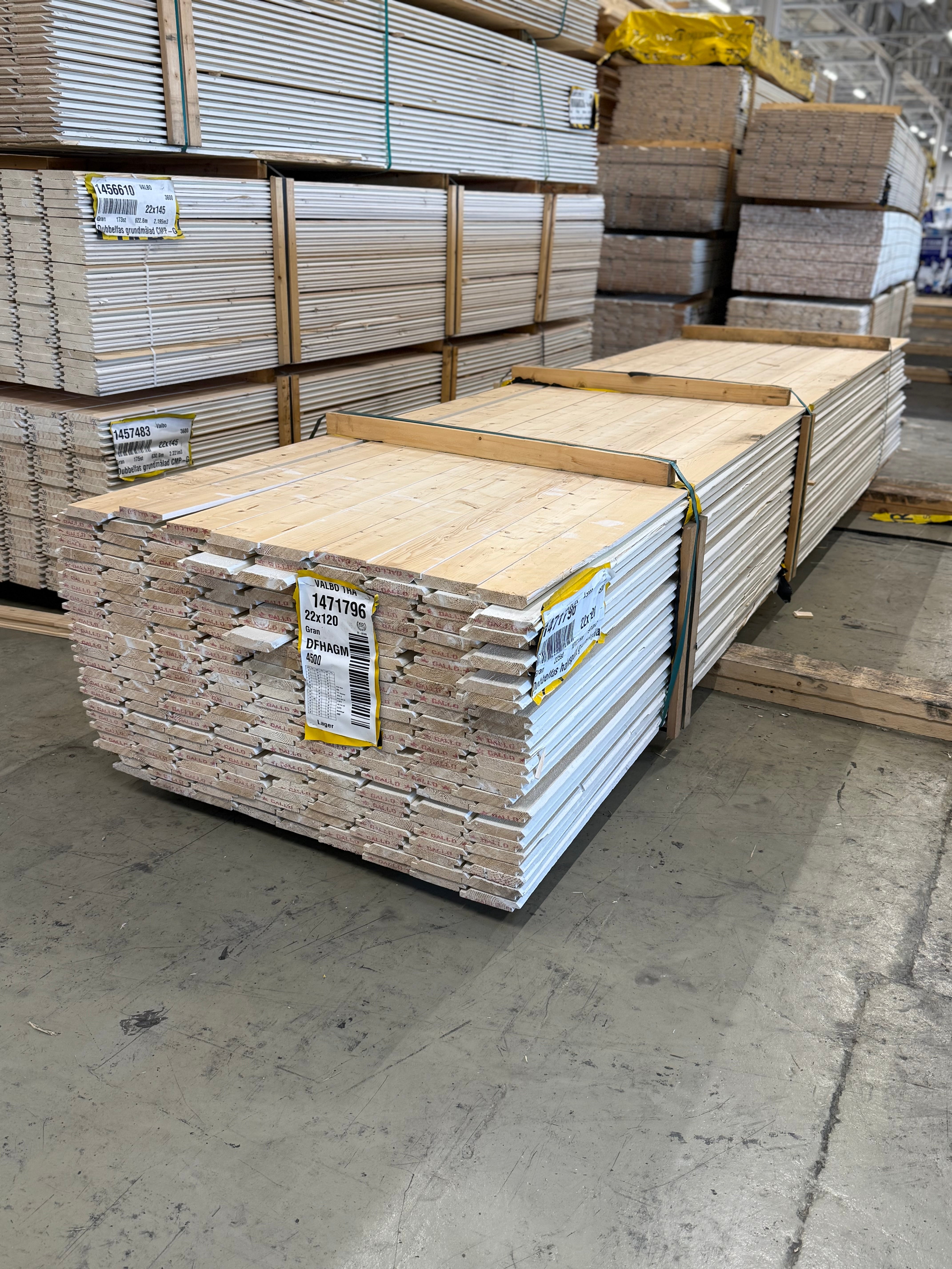 Ytterpanel Dubbelfas Halvspont 22x120mm