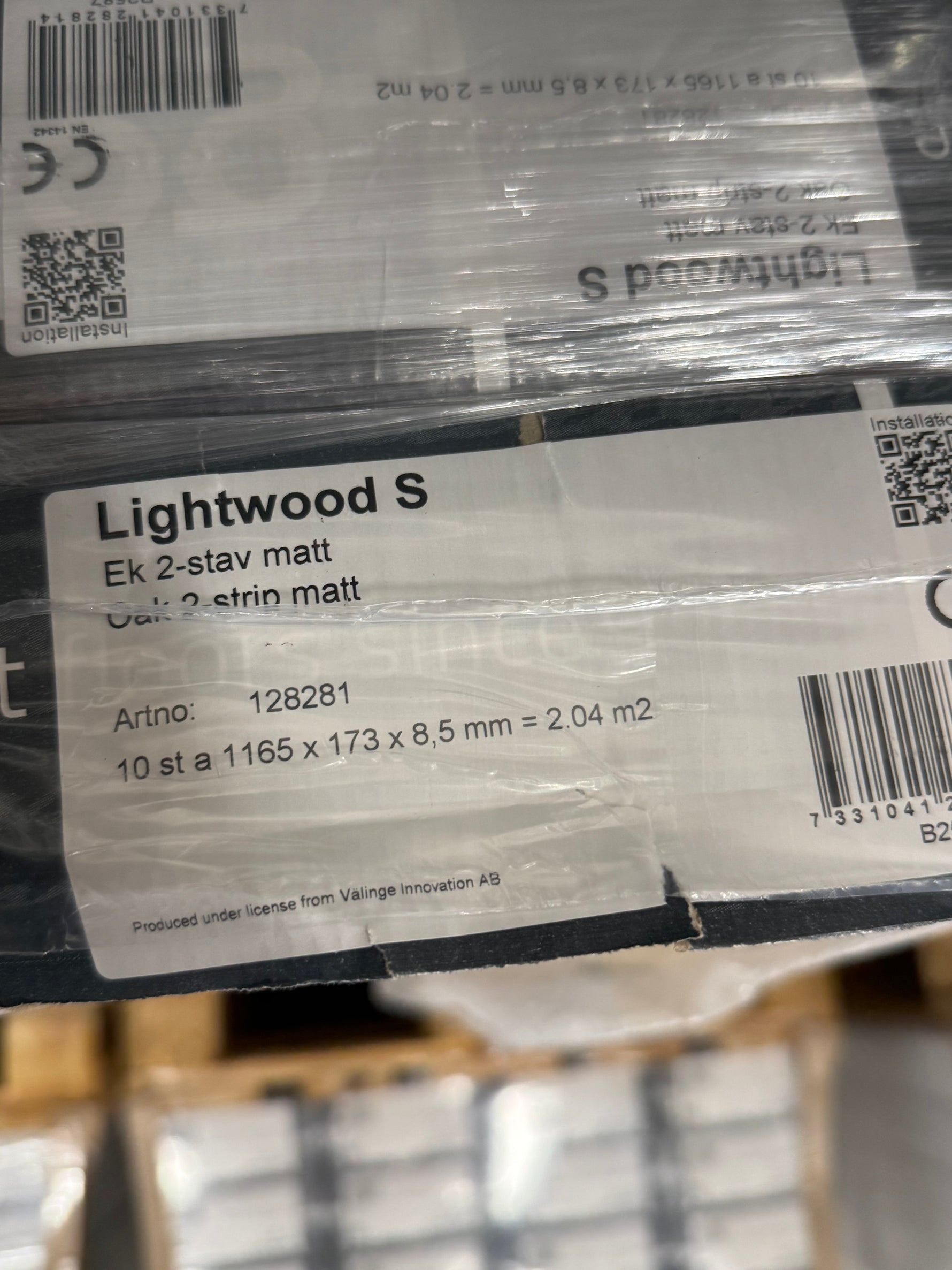Paket Parkettgolv Lightwood S Ek 2-Stav Matt 2,04kvm - Spirec