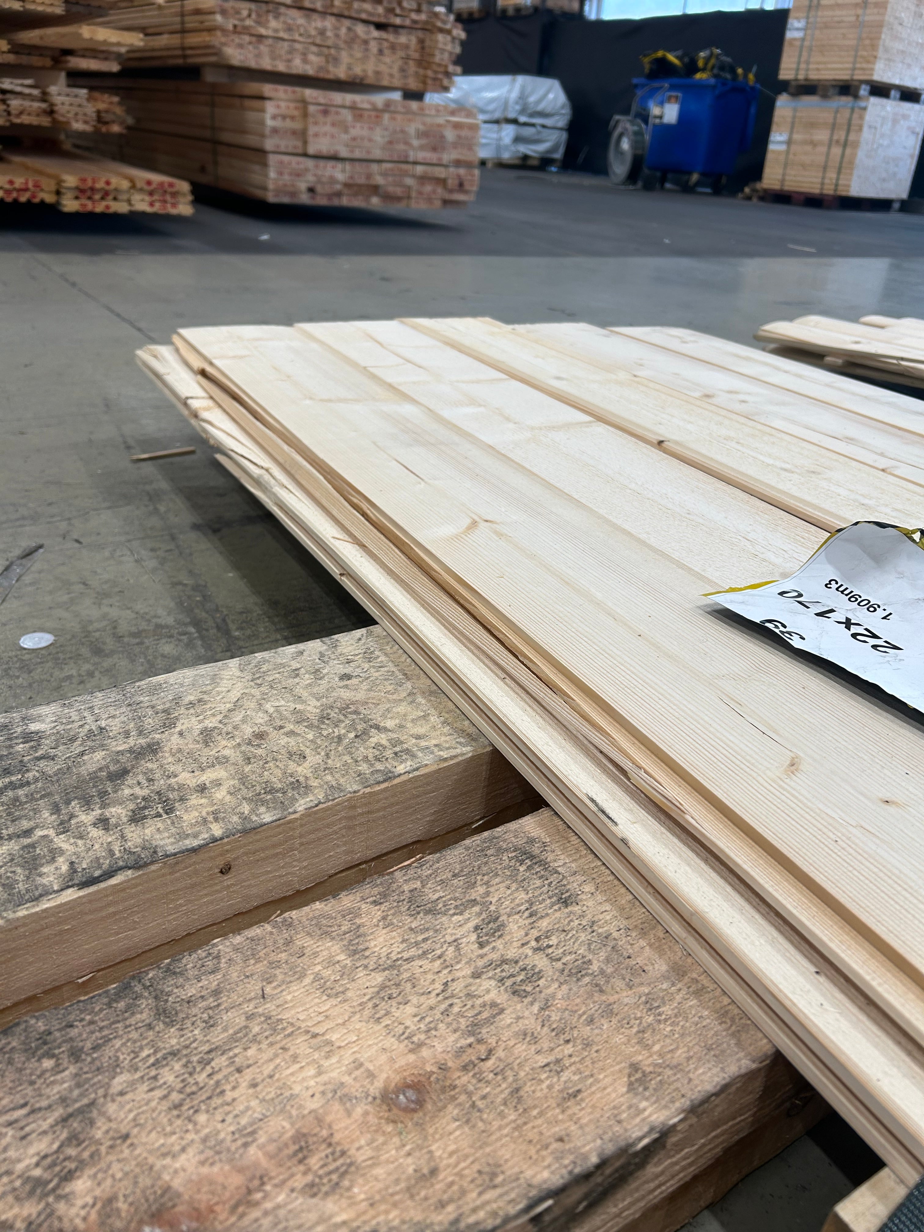 Paket Ytterpanel 22x170mm 11st 3.90m