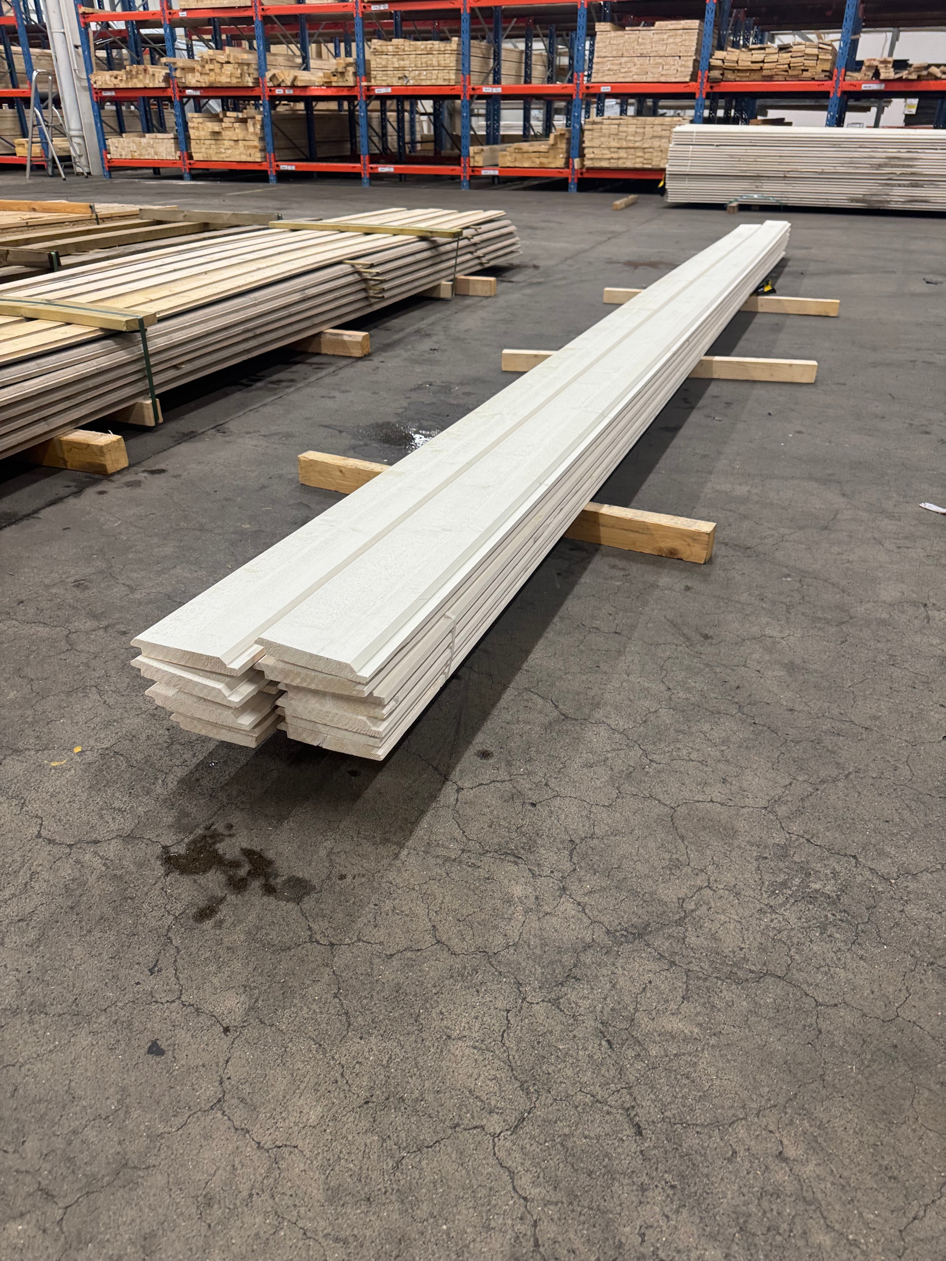 Paket Ytterpanel Dubbelfas 22x145mm – 13 st (5,40 m, Vit Alkydoljefärg)