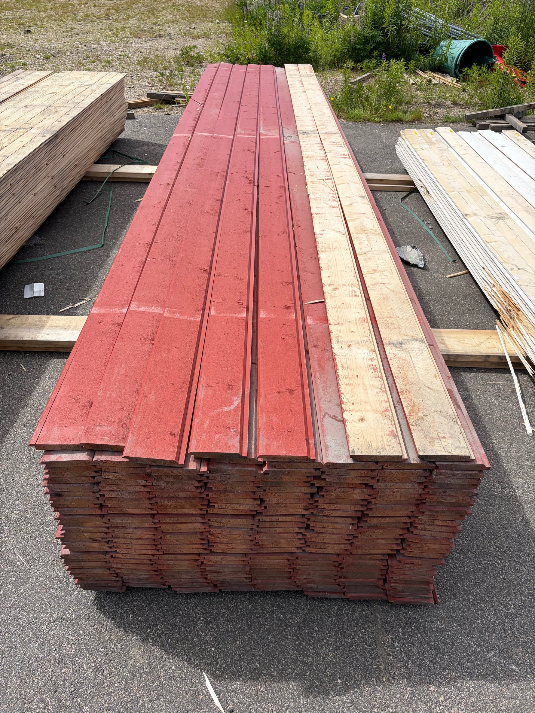 Paket Ytterpanel Dubbelfas Fals 22x145mm, 207st 5.40m Mellanstruken