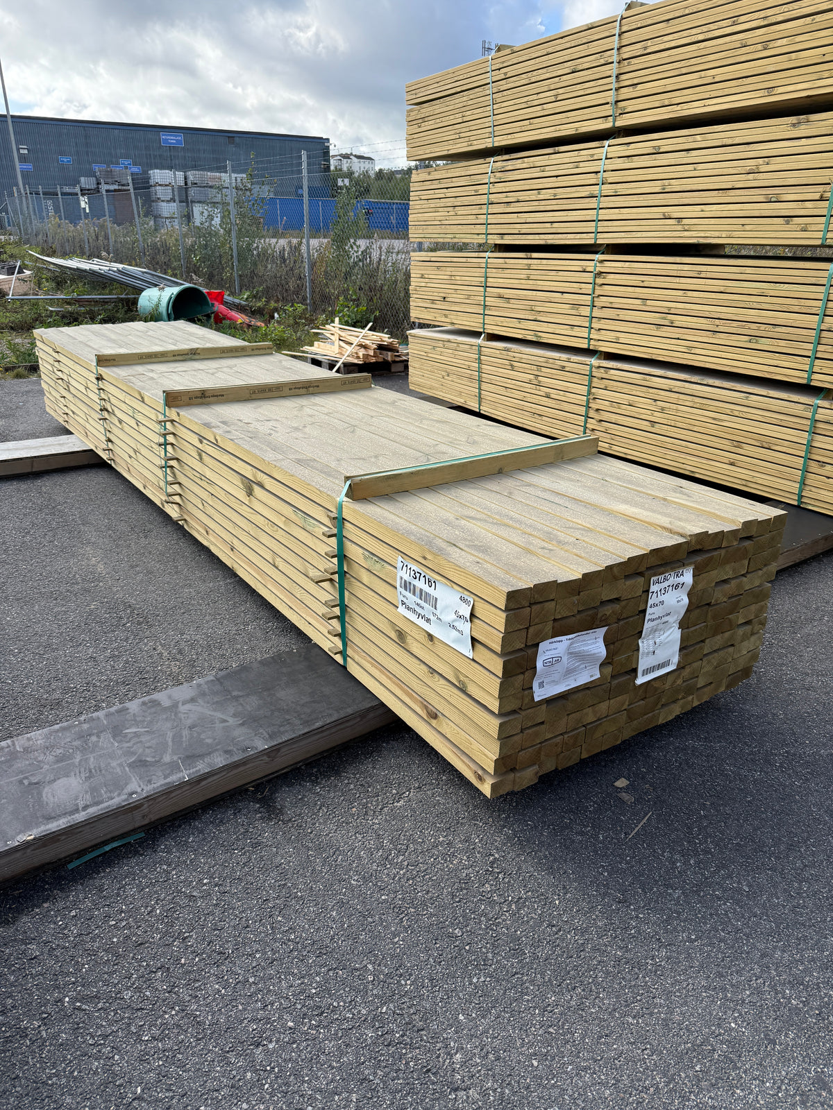 Paket Tryckimpregnerade Reglar 45x70mm, 140st 4,80m