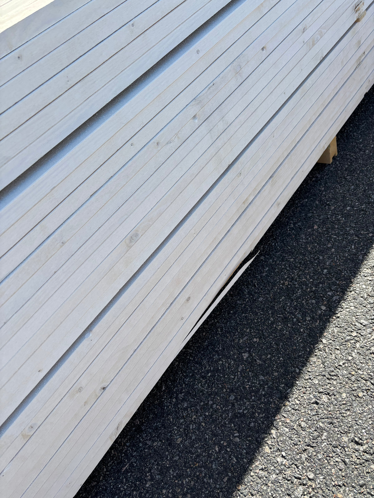 Paket Finsågade Brädor 22x95mm 3,60m 286st Vit Mellanstruken
