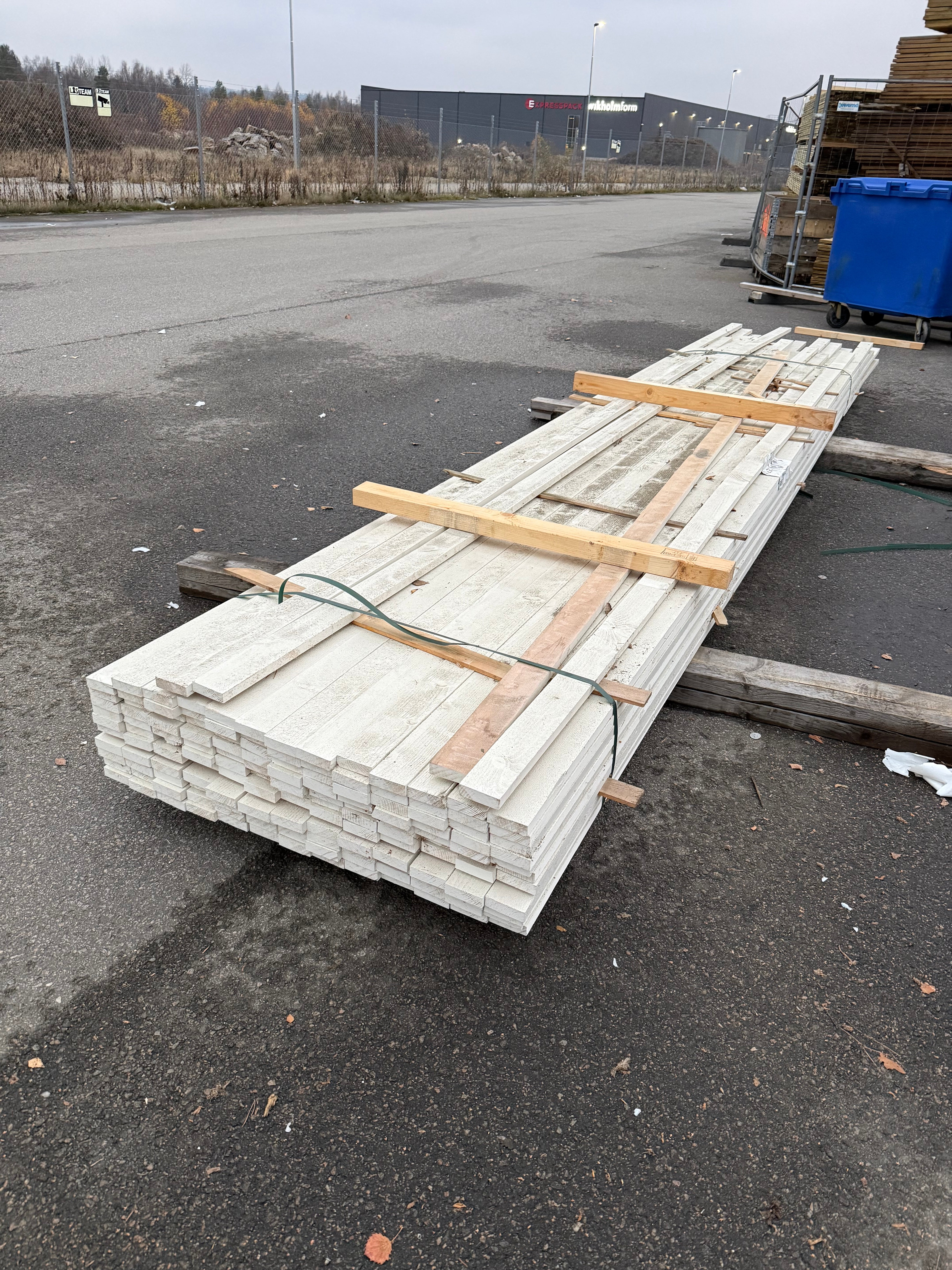 Paket Finsågad Panel 22x70mm – 146 st (3,60–5,40 m, Vit S0502-Y)