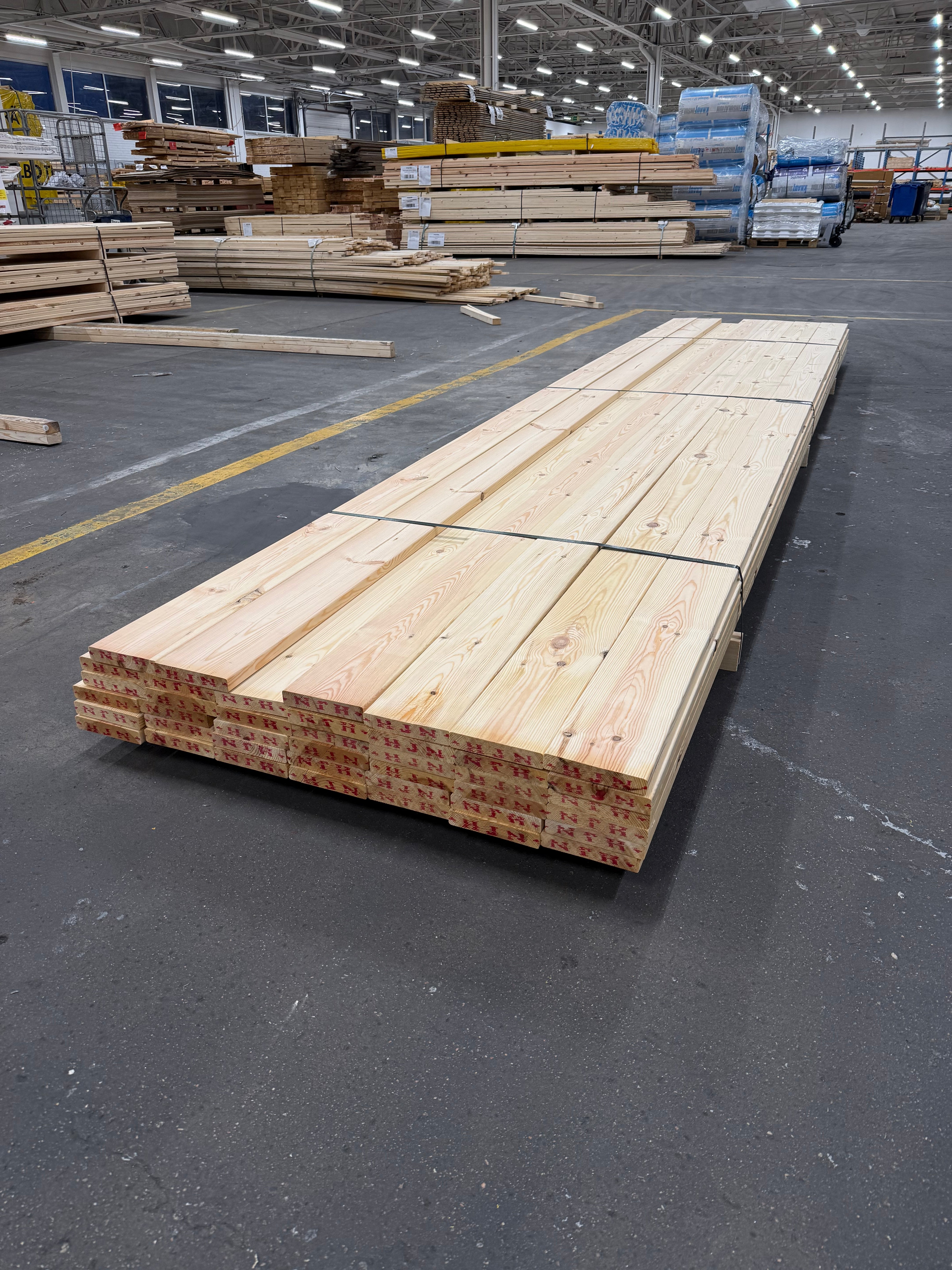 Paket Hyvlade Brädor 27x145mm 4.80m- 41st (Furu) B- sortering